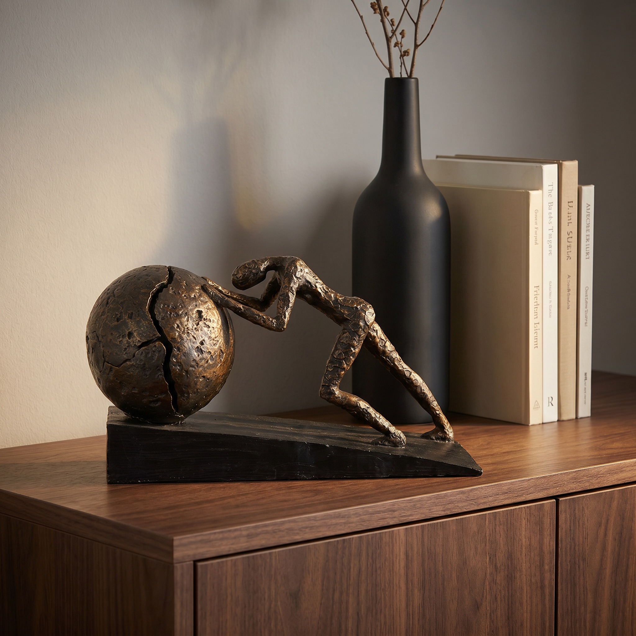 Casablanca by Gilde Figurine de décoration »Skulptur Heavy Ball« objet déco, hauteur 22 cm, avec étiquette à message, salon