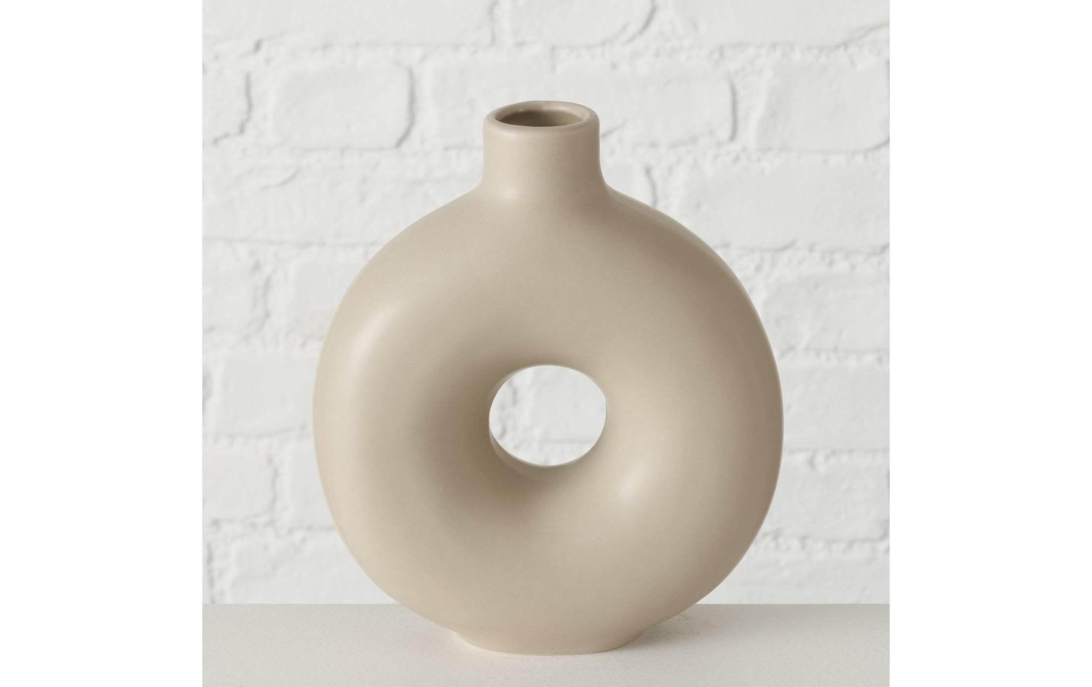 BOLTZE Vase décoratif »Vase Lanyo 20 cm, Beige«
