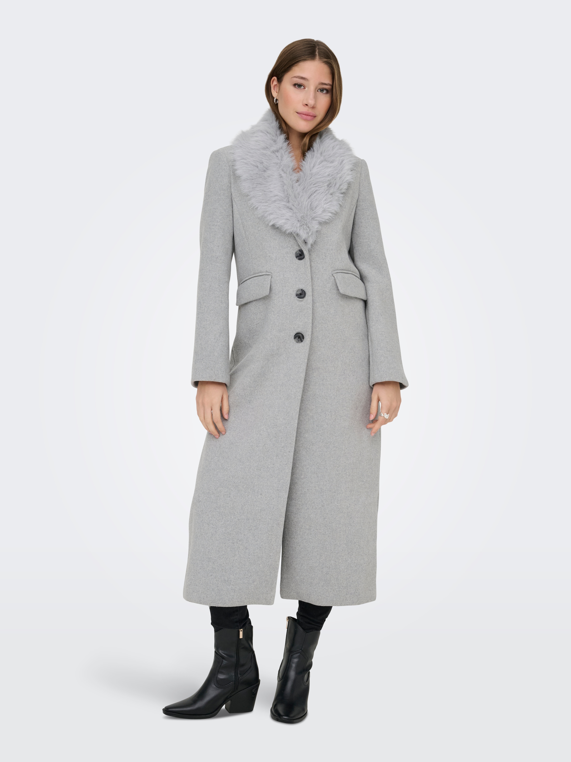 ONLY Manteau long »ONLANNIE LIFE FUR COLLAR COAT CC OTW«