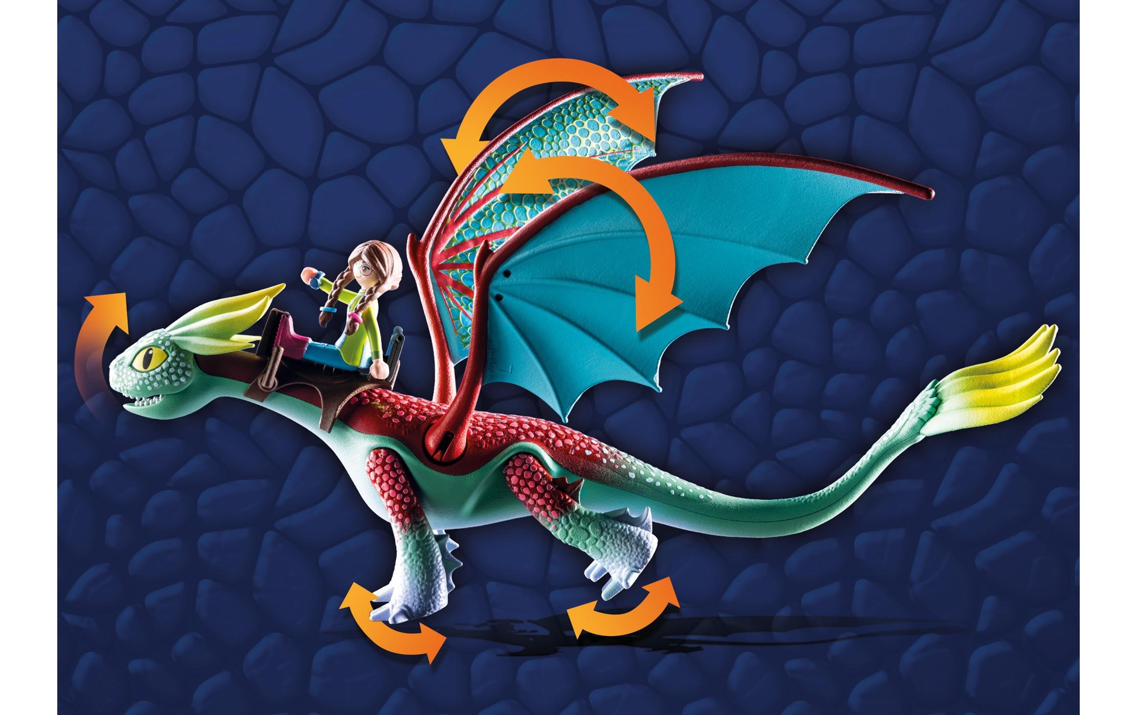Playmobil® Spielbausteine »Dragons The Nine Realms – Feathers & Alex 71083«