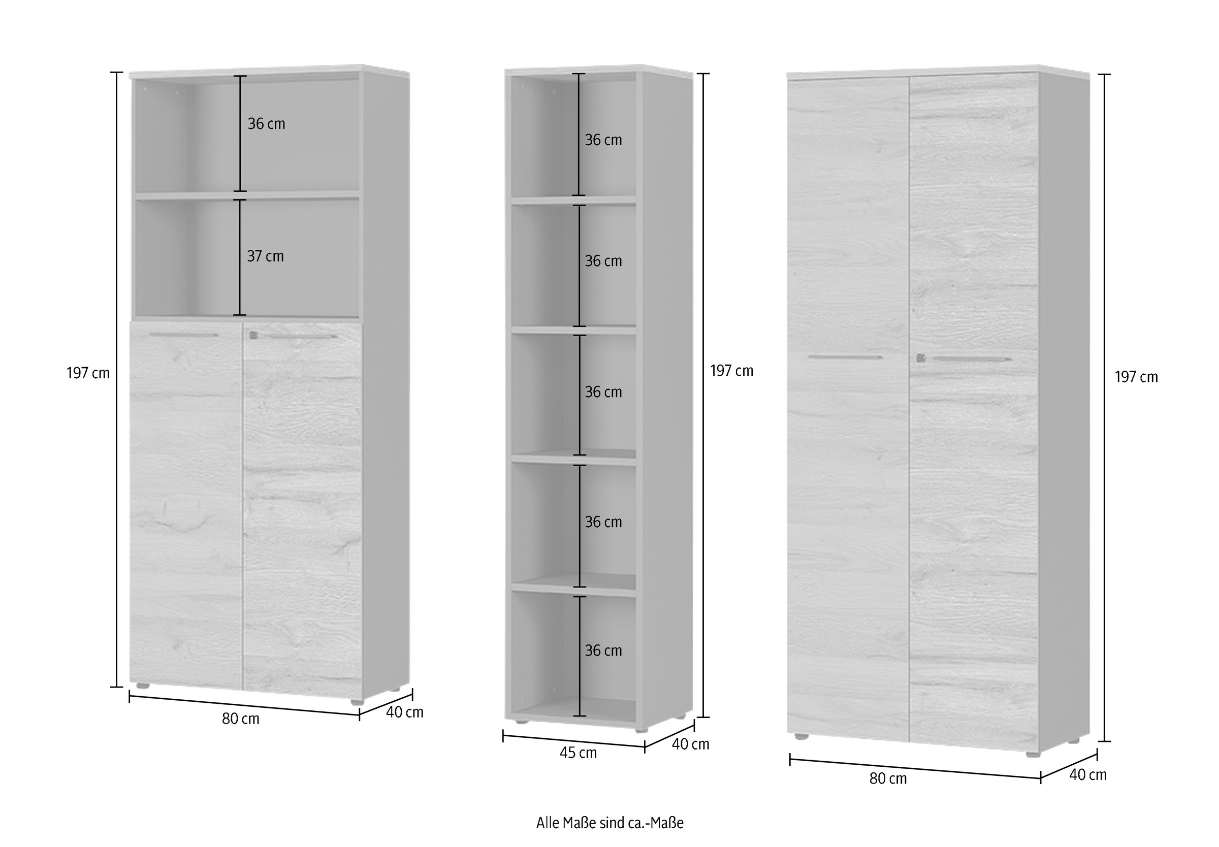 GERMANIA Ensemble de meubles de bureau »GW-Agenda« Set, 3 cuis tlg.