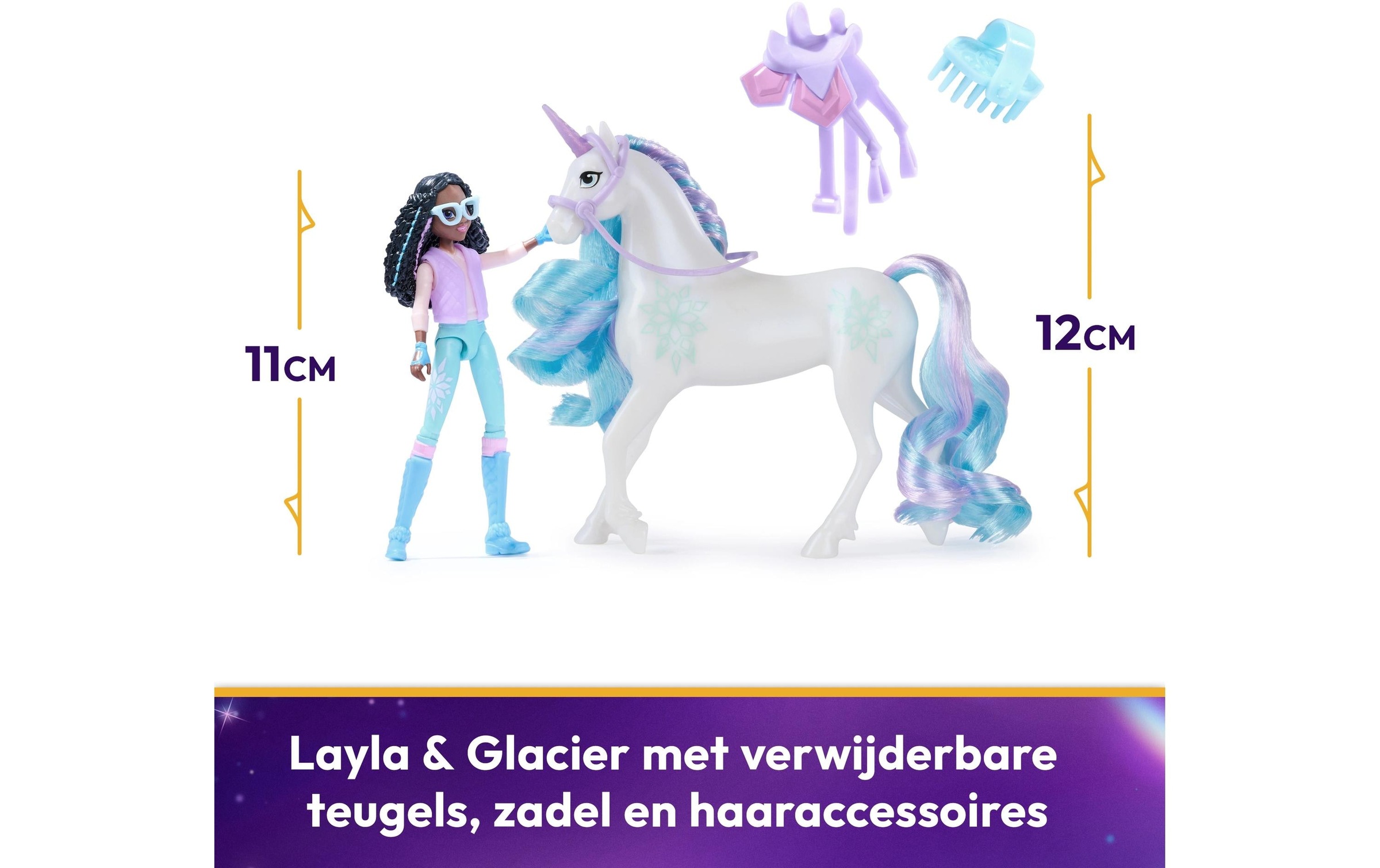 Spin Master Poupée à habiller »Unicorn Academy Layla Doll & Glacier Unicorn«