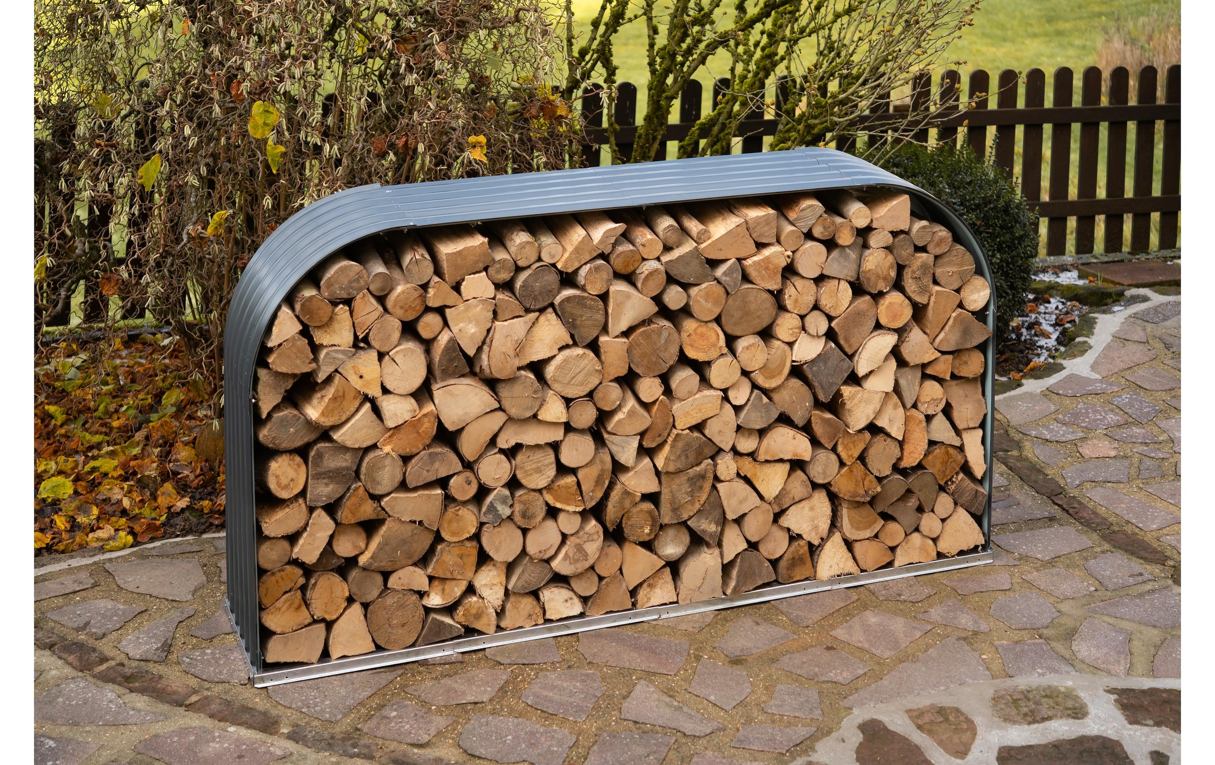 WESTMANN Étagère pour bois de cheminée en acier galvanisé