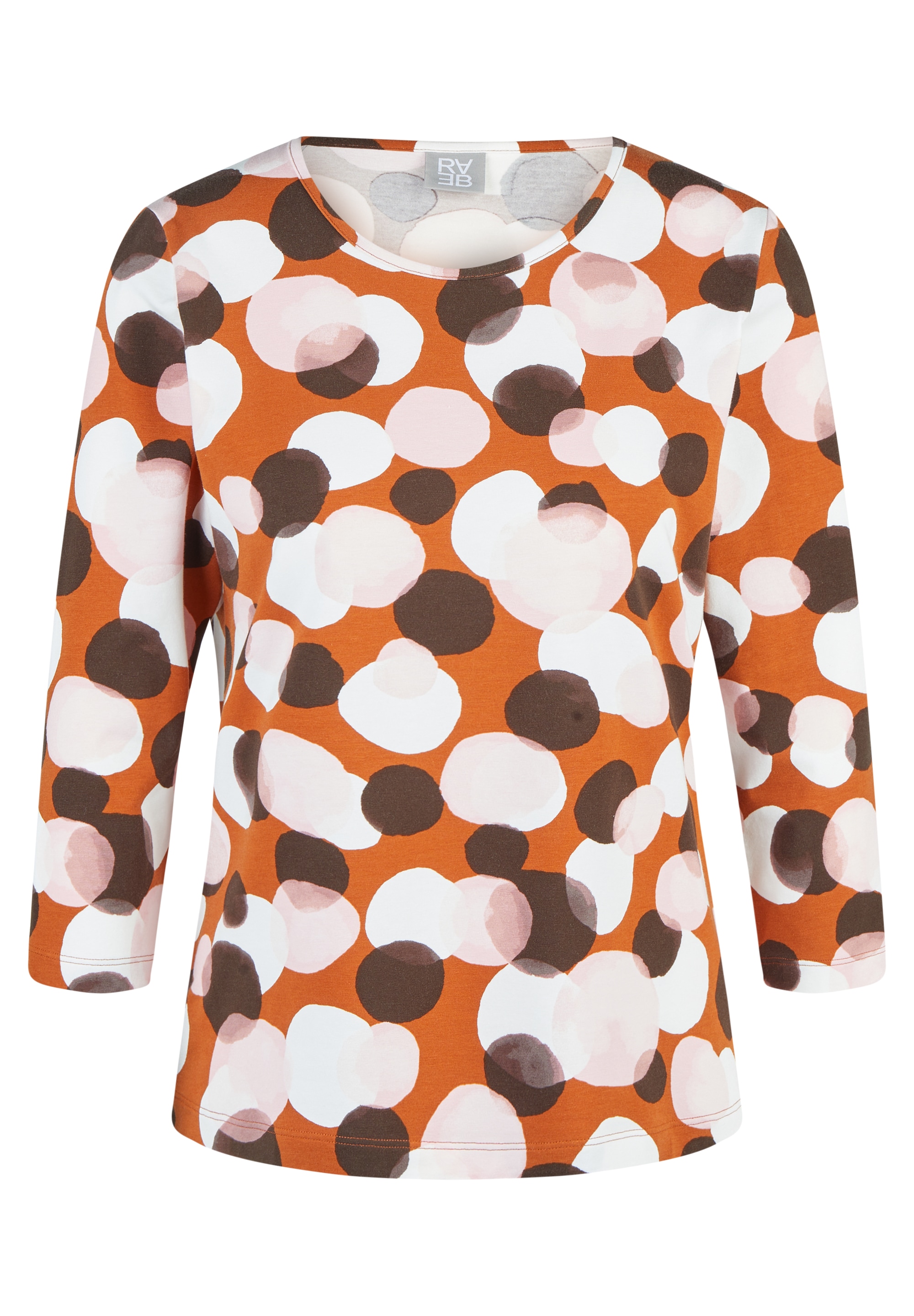 Rabe T-shirt à manches 3/4 mit Allover-Muster
