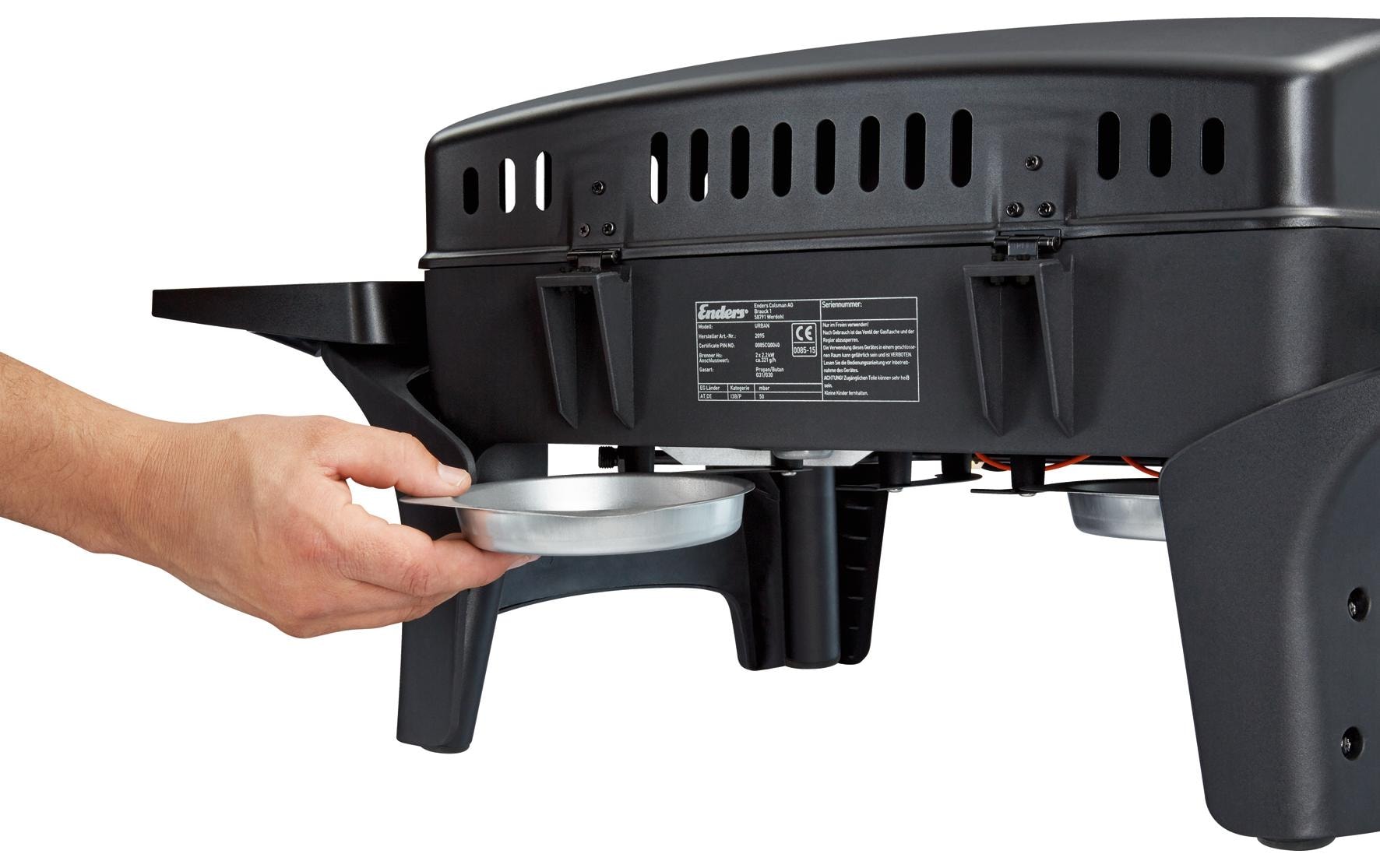 Enders® Barbecue à gaz »Urban« Mobiler Gasgrill mit 2-Brenner für Grillen, Kochen und Backen