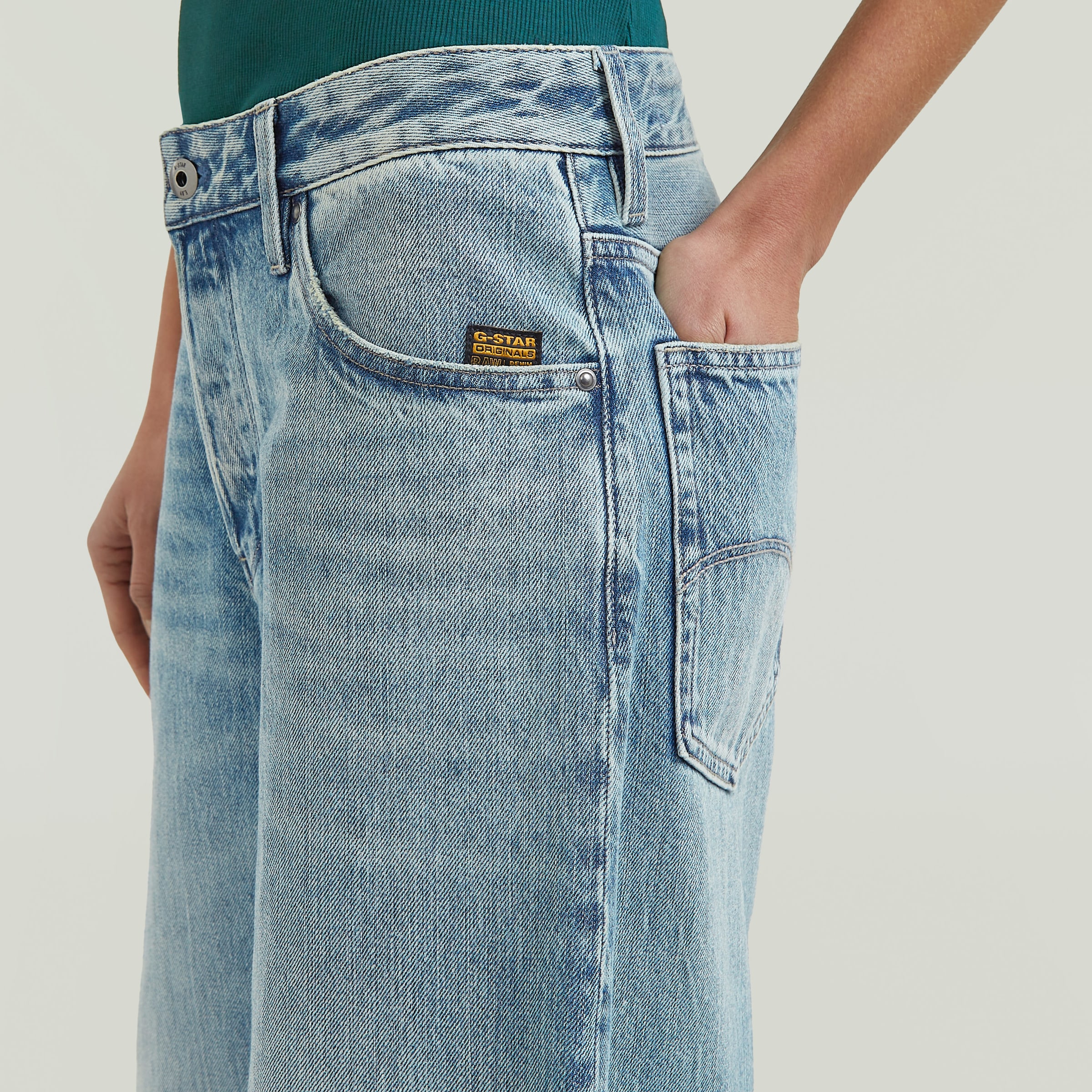 G-STAR Loose-fit-Jeans »Roxx Wide Wmn« mit Umschlagsaum