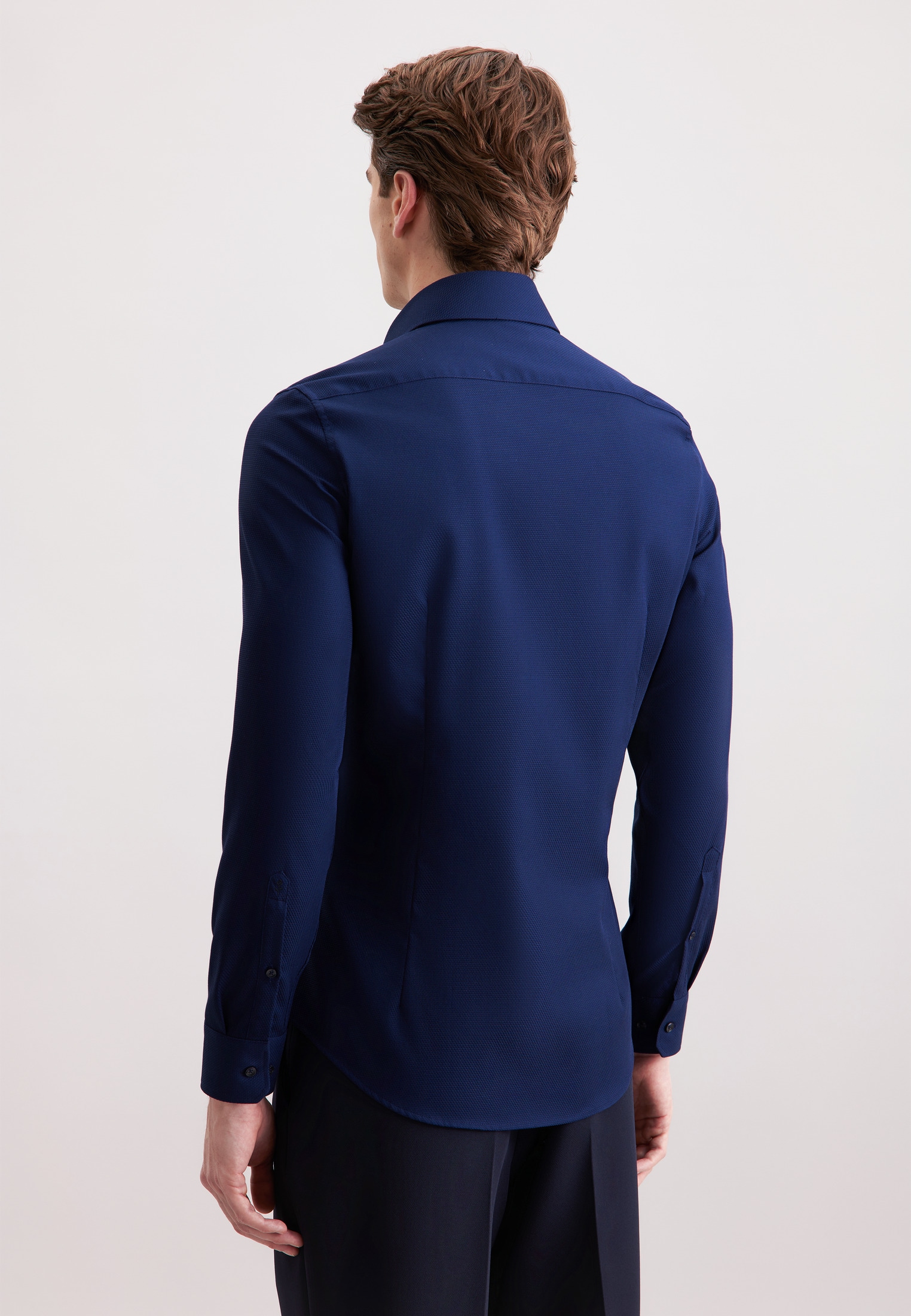 seidensticker Businesshemd »Schwarze Rose« Slim 1/1 Kentkragen Struktur