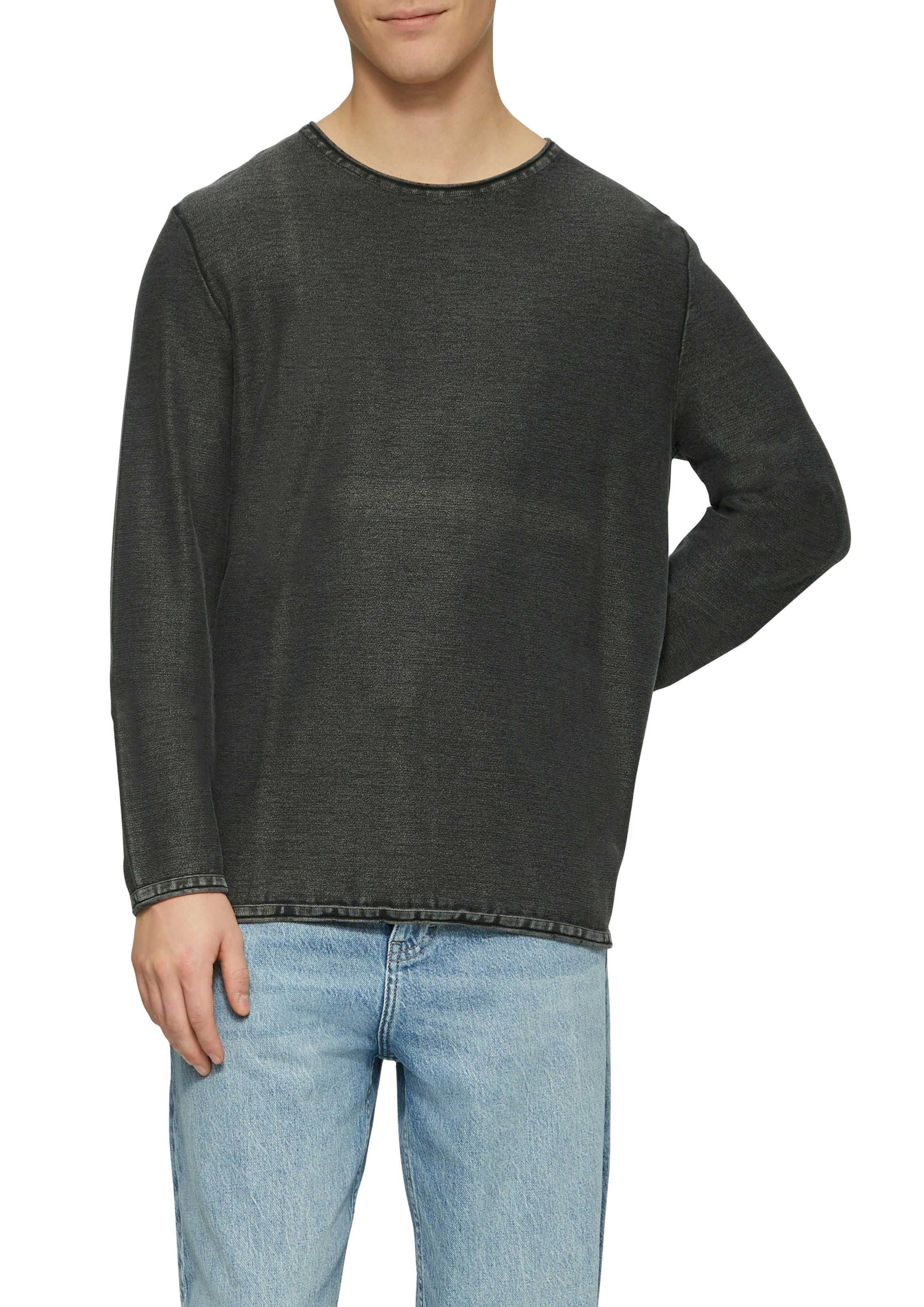 QS Pull en tricot avec bord roulé