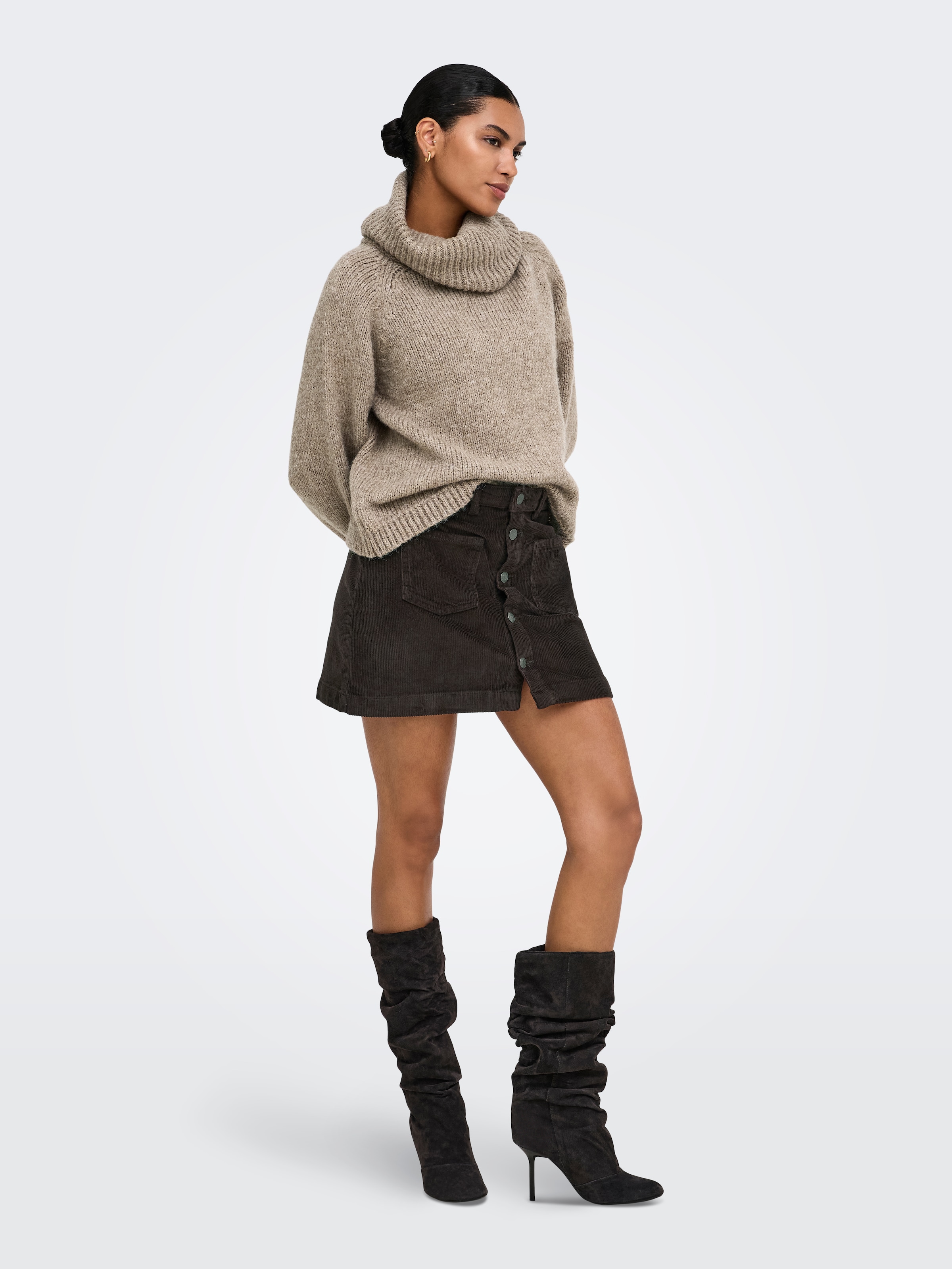 ONLY Jupe en velours »ONLAMAZING HW CORD SKIRT« mélange de coton