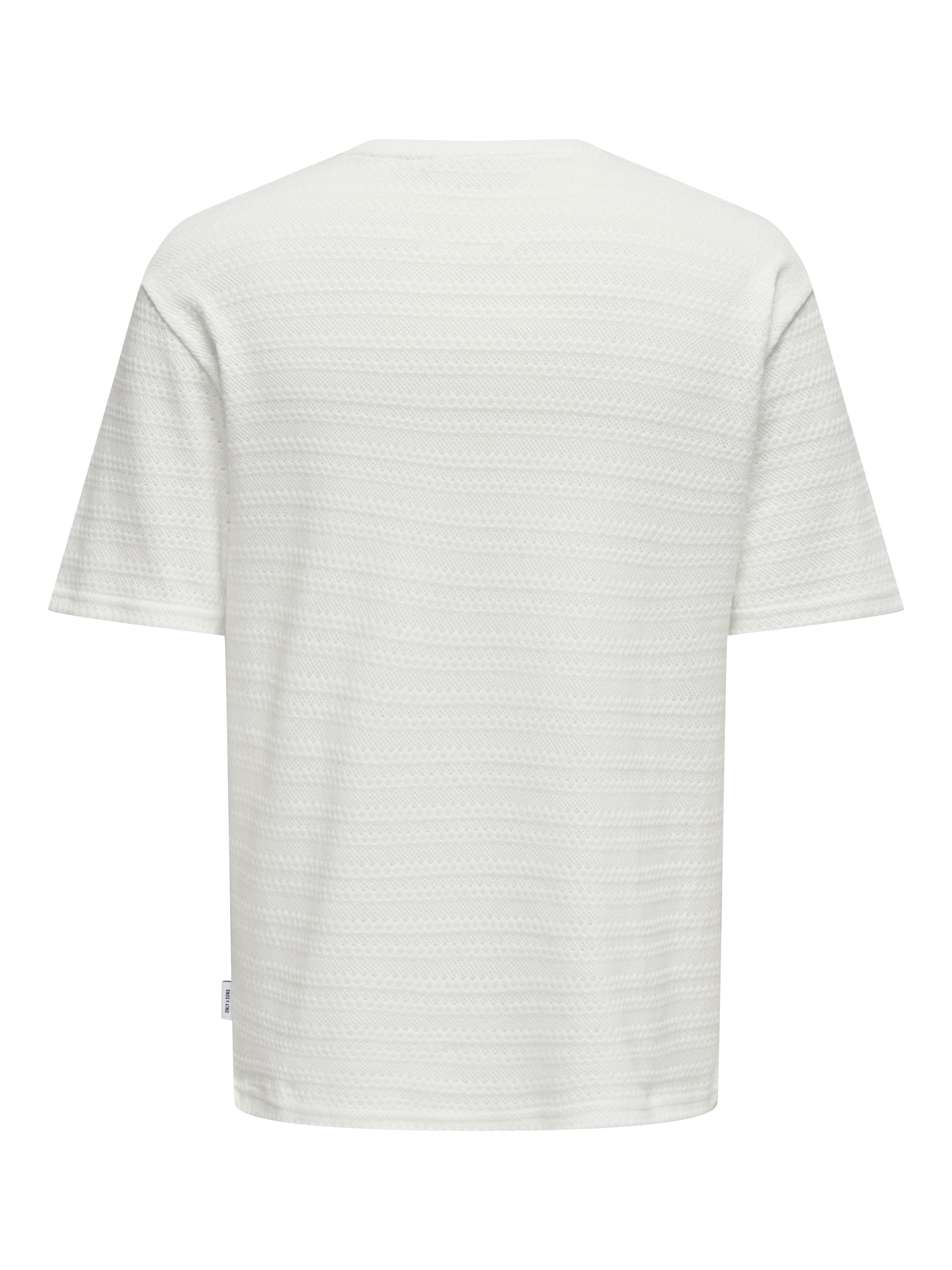 ONLY & SONS Pull à col rond »ONSGIVO REG 12 SS CREW KNIT NOOS« Coton, manches courtes, coupe normale