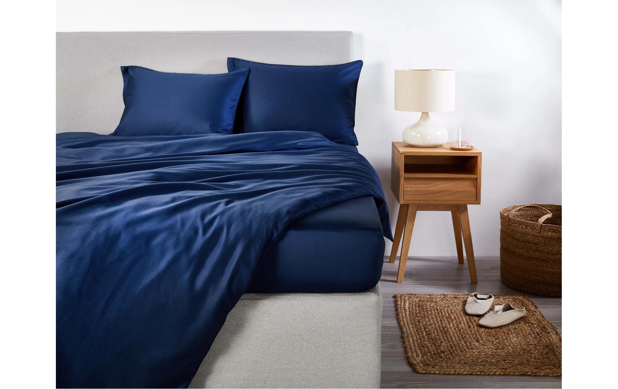   Bettwäsche »Living Home Uni Satin 100 160 x 210 cm«