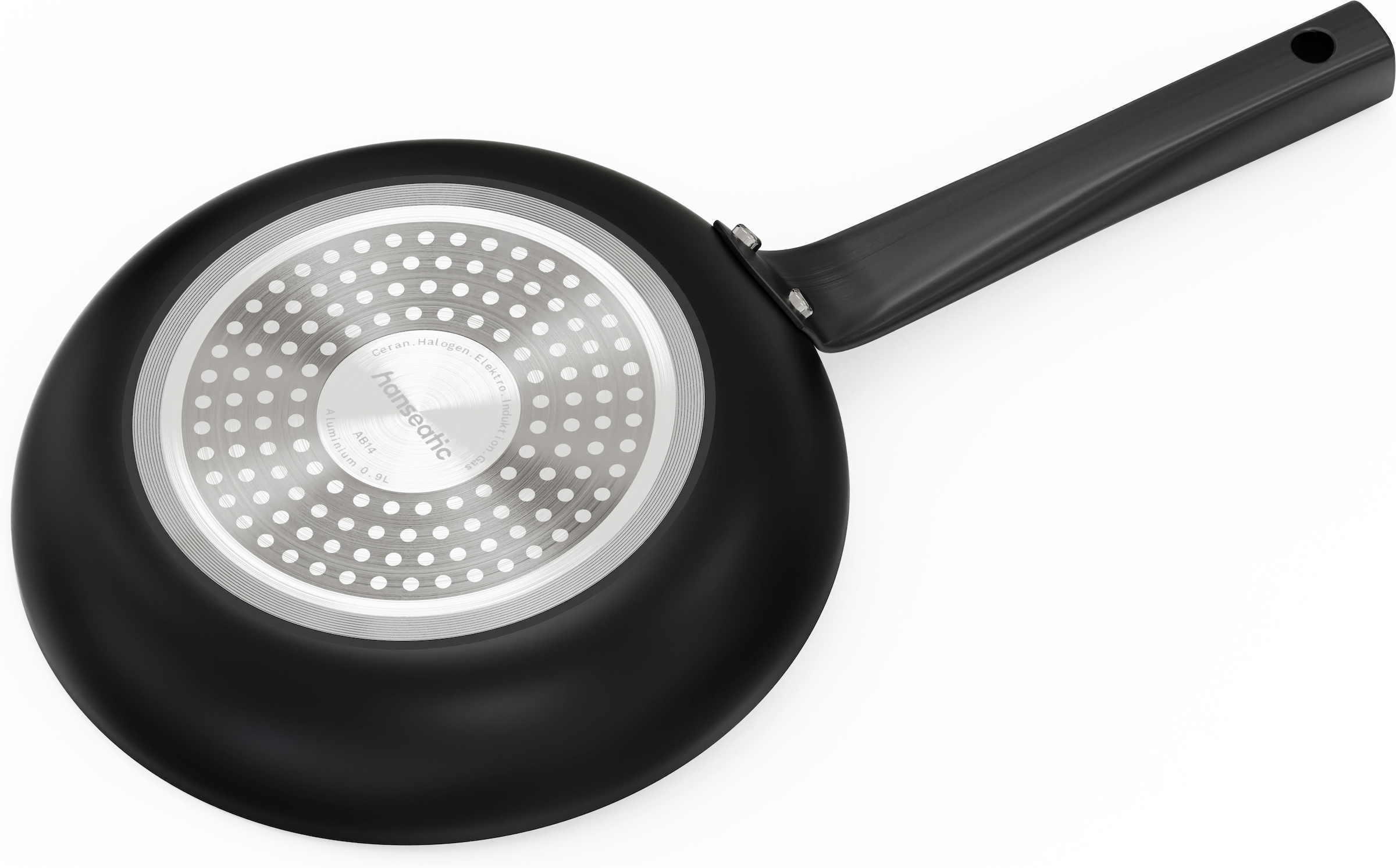 Hanseatic Poêle à frire »ALU BASIC« Aluminium 1 tlg. Poêle avec revêtement antiadhésif, pour tous types de cuisinières, y compris induction
