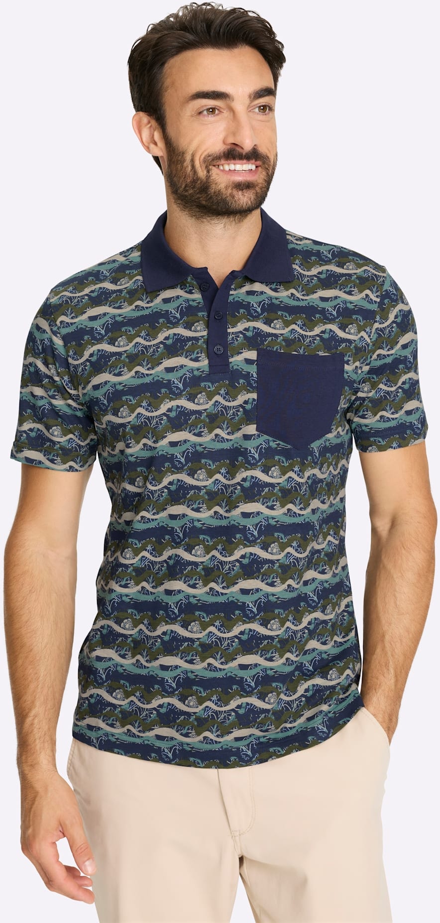 Marco Donati Kurzarmshirt »Kurzarm-Poloshirt«, 1 tlg.
