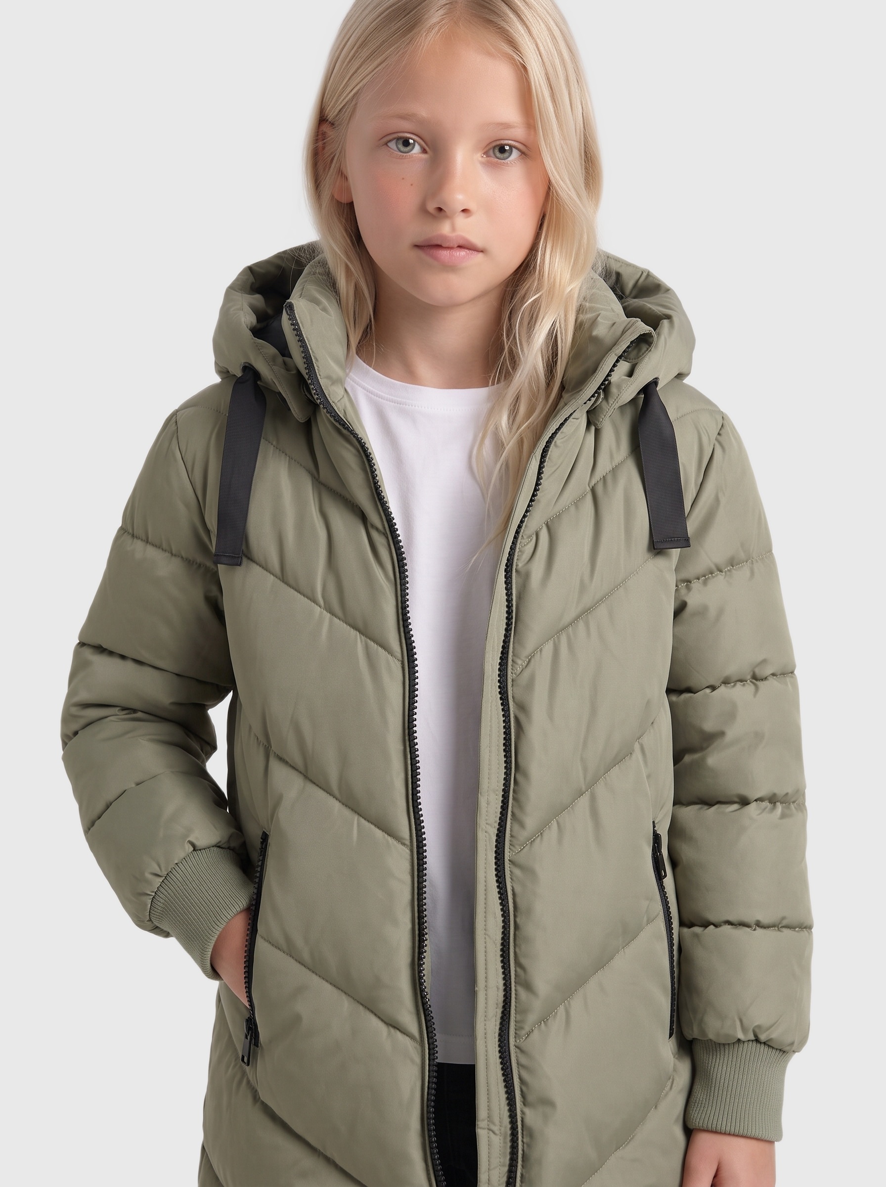 KIDS ONLY Steppjacke »KOGSKYLAR HOOD JACKET VD OTW« mit Kapuze Langjacke mit abnehmbarer Kapuze