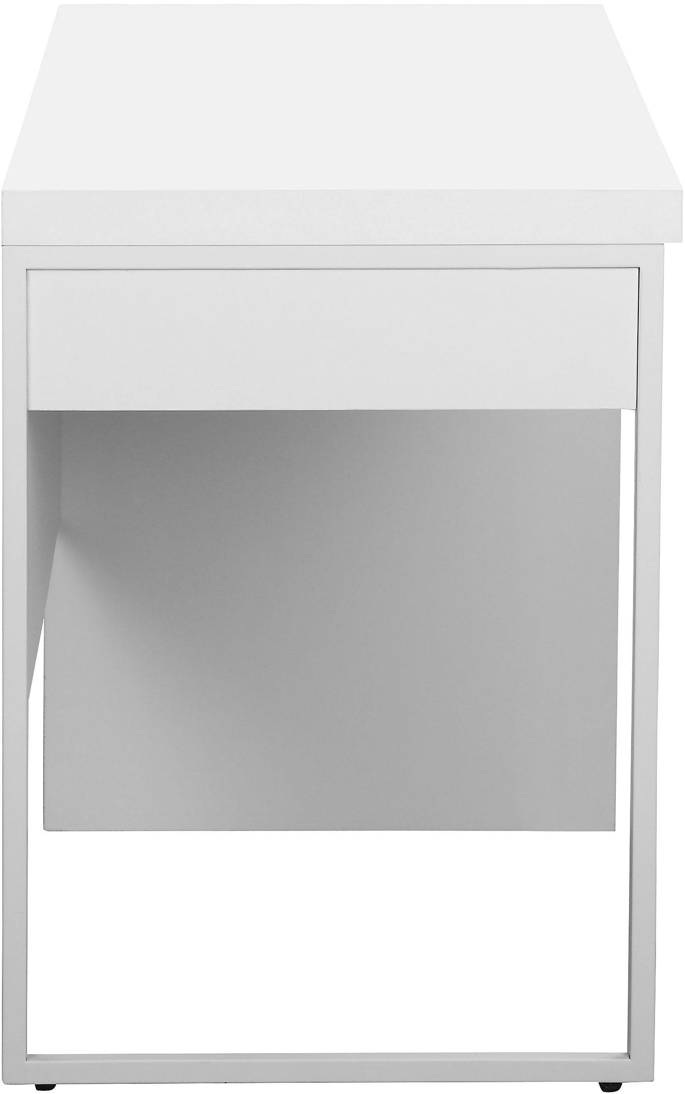 INOSIGN Schreibtisch »Oakley« mit 45 mm starker Tischplatte,  Schublade, Metallkufe, spiegelverkehrt montierbar, Breite 120 cm