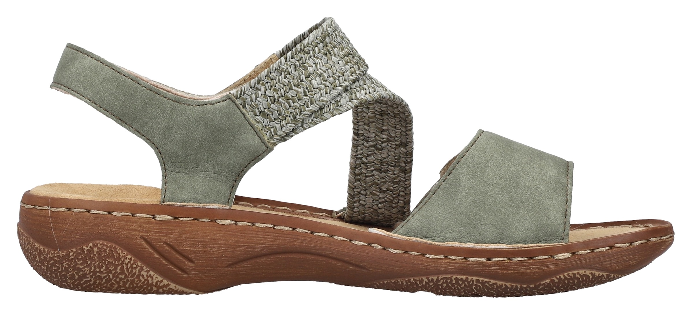 Rieker Sandale  Sommerschuh, Riemchensandale, Sandalette mit Klettverschlüsse