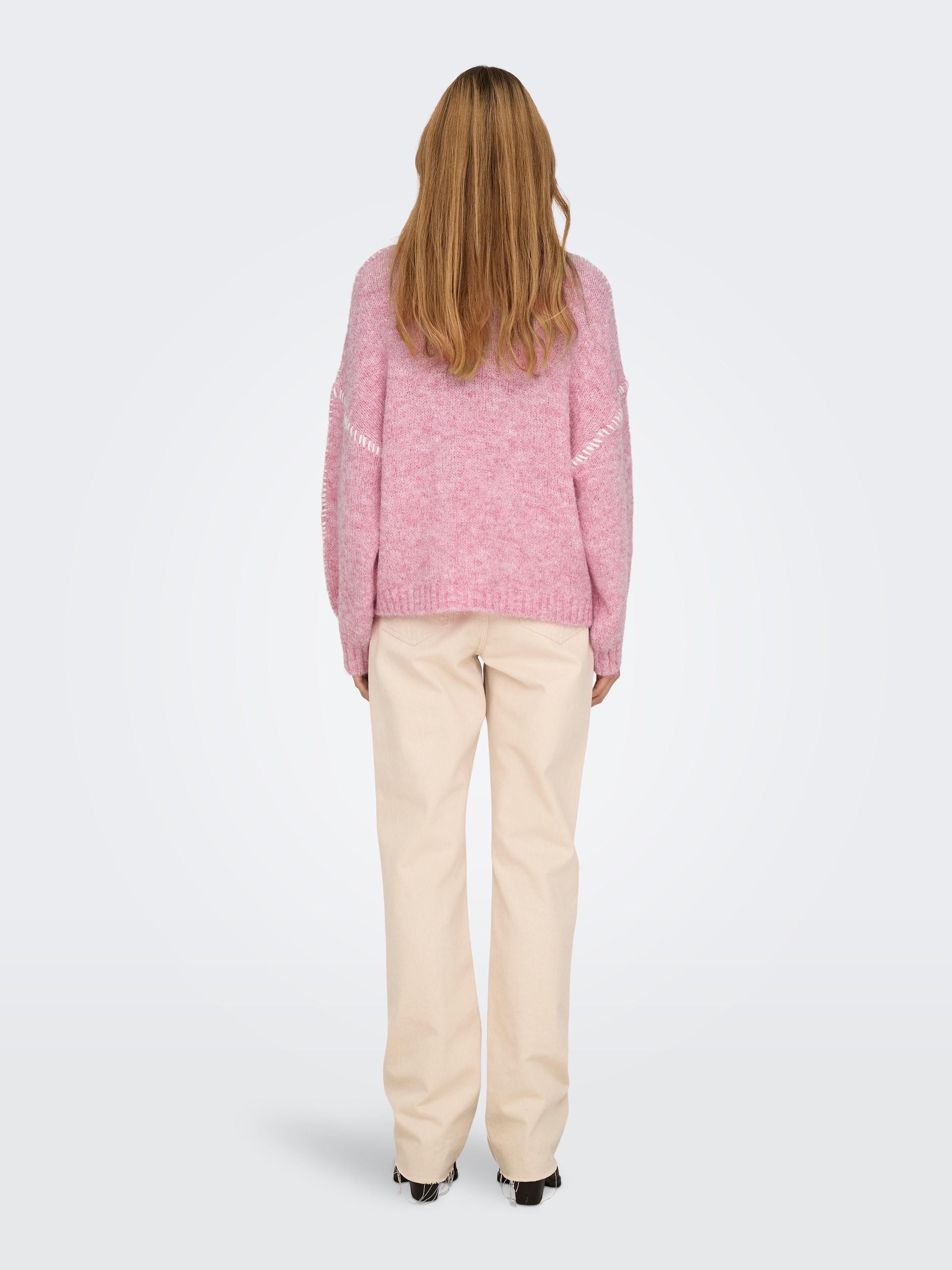 JDY Pull à col rond »JDYZOEY LIFE L/S ON STITCH PULL KNT NOOS« avec coutures décoratives