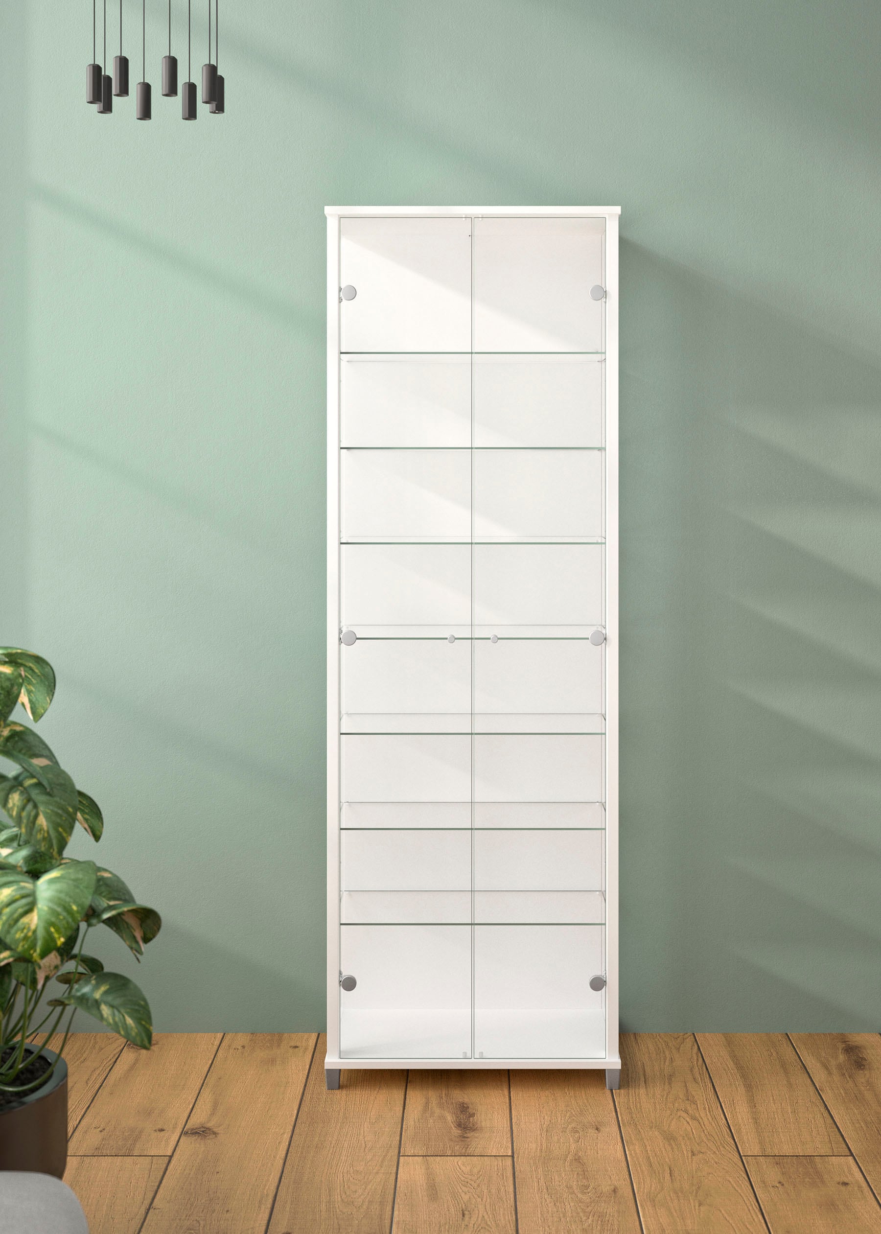fif möbel Vitrines »Optima« Standvitrine, 2 Glastüren, 7 Böden, vielseitig, perfekt für Sammler