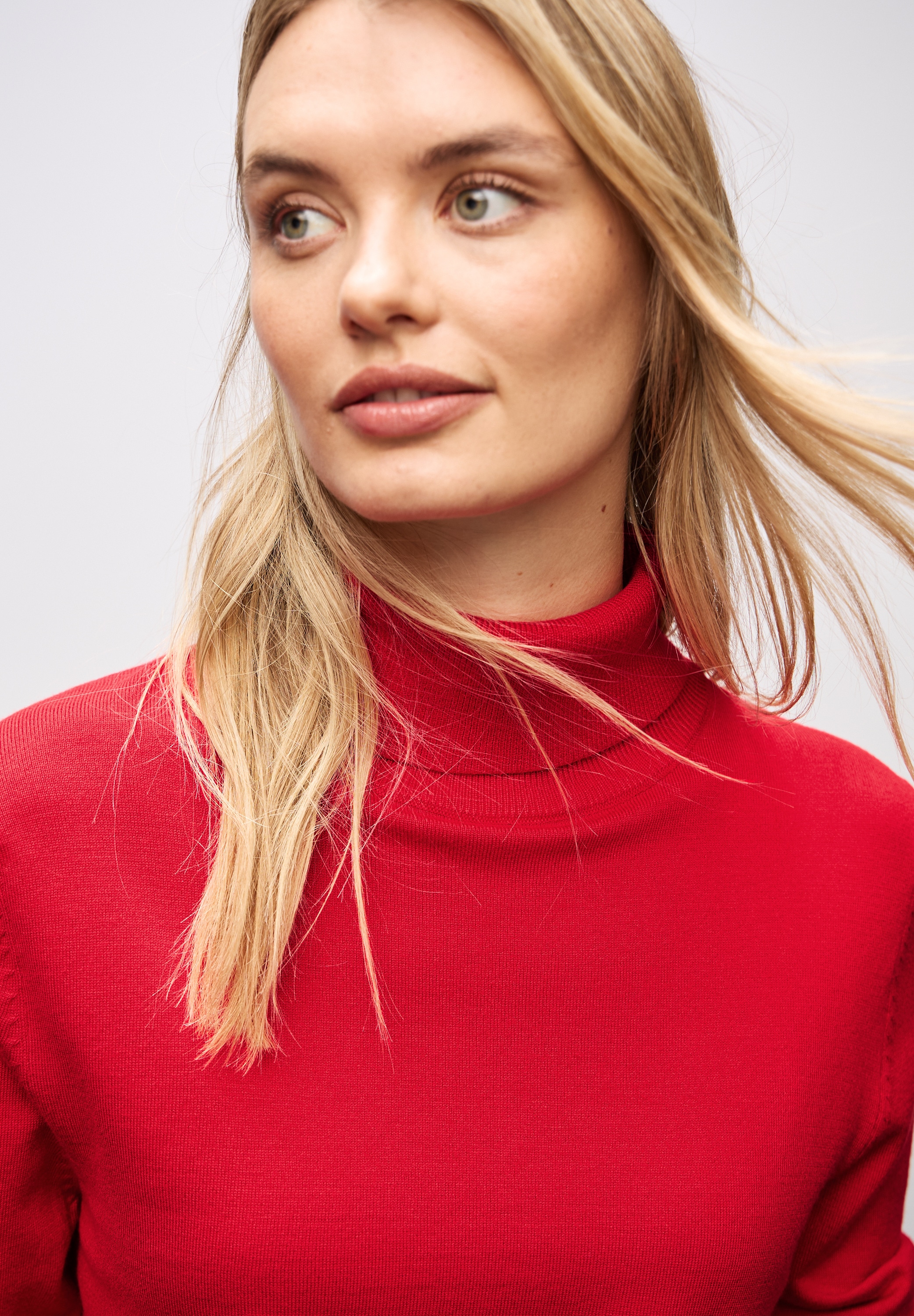 STREET ONE Rollkragenpullover mit Viskose