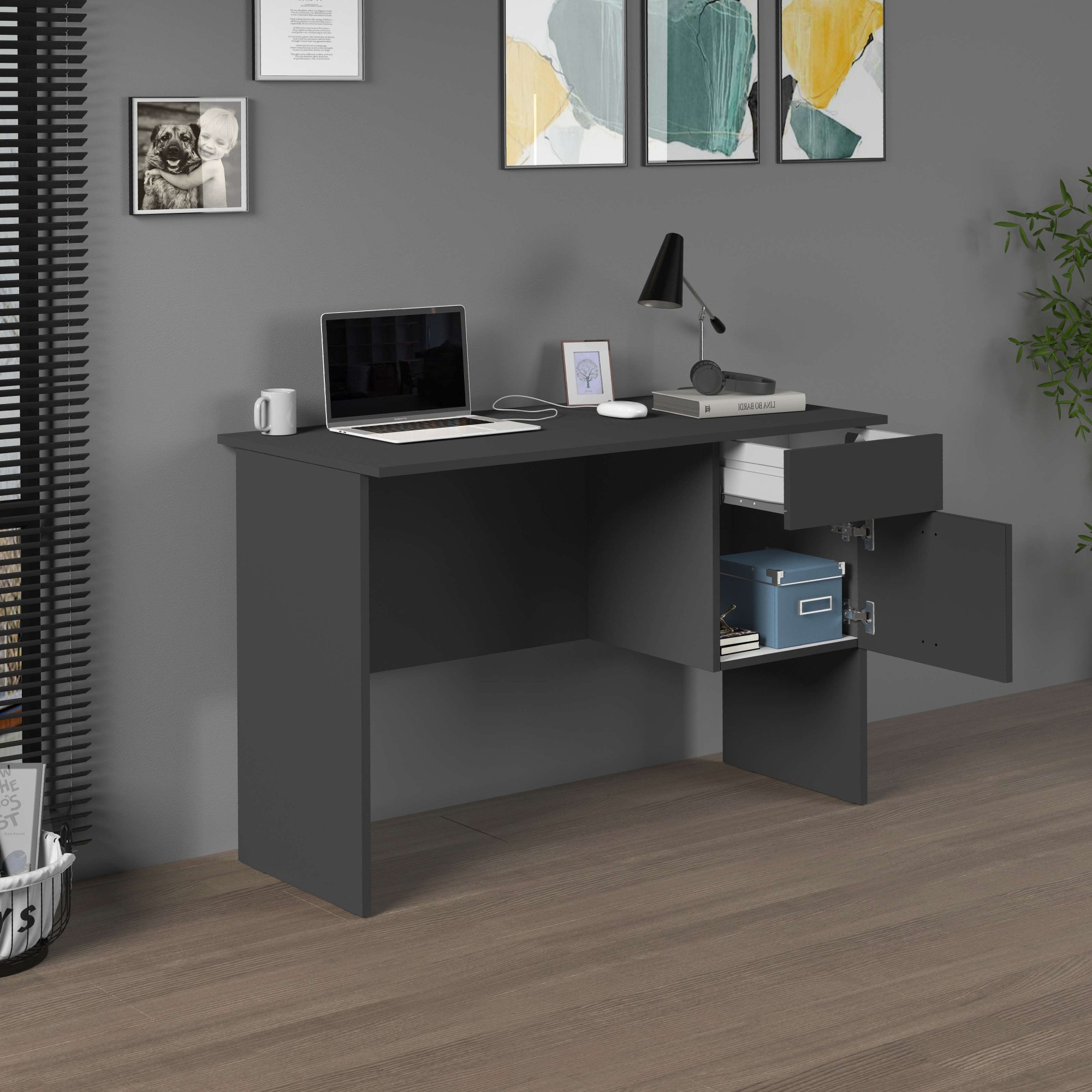 Home affaire Bureau »Essential, Schreibtisch, kleiner Computertisch, Bürotisch für Büro« 1 cuis tlg. mit 1 Tür,1 Schublade, Arbeitsplatte Breite 110 cm