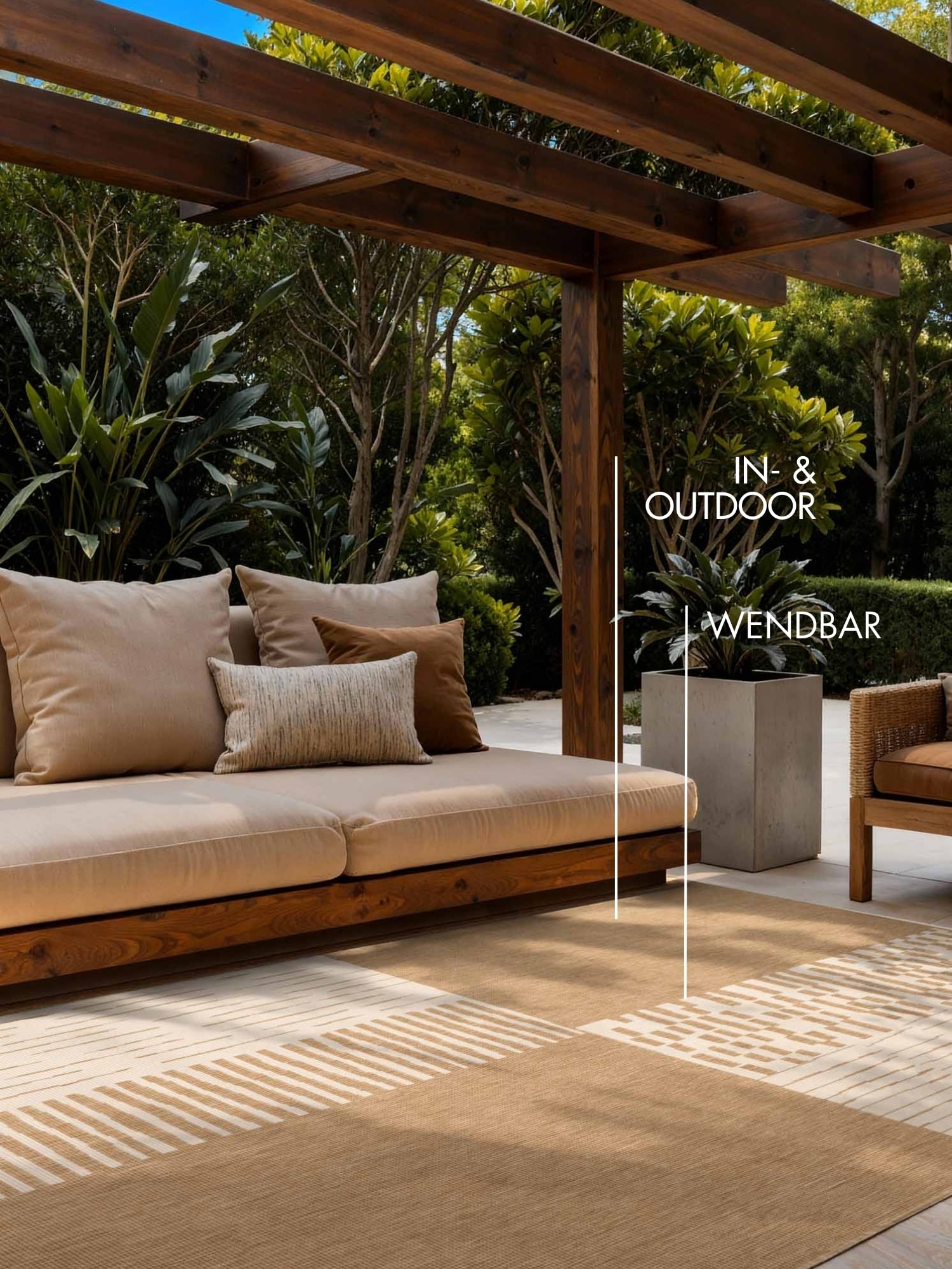 Ted Baker Teppich »Acacia , Wendeteppich« rechteckig 8 mm Höhe Designteppich, Wetterfest, Pflegeleicht, Modern, Wohnzimmer, Terrasse