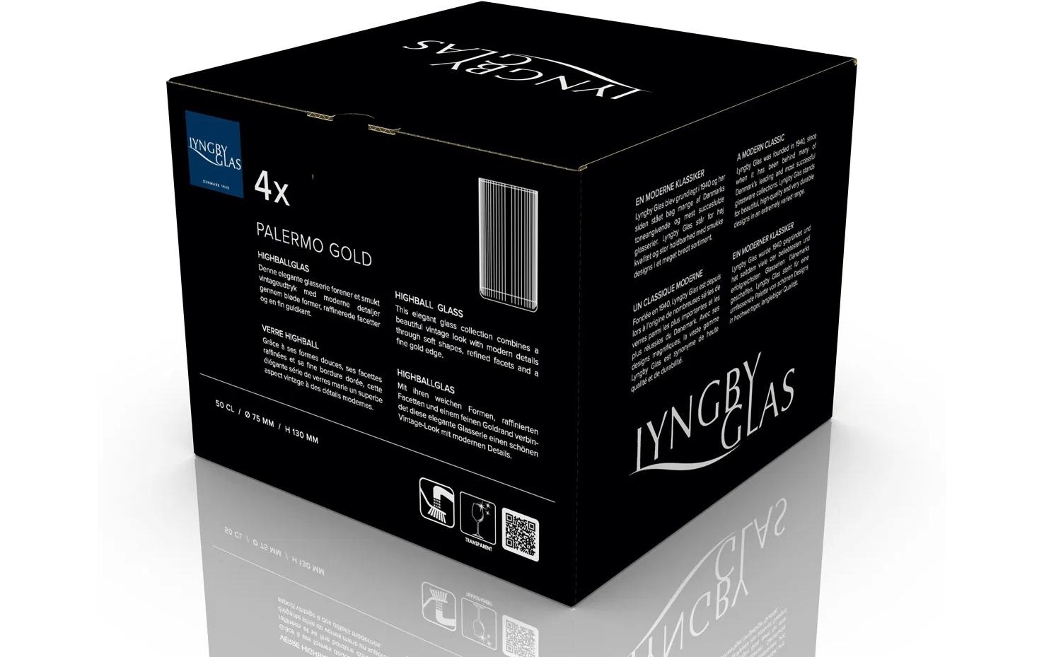   Verre »Lyngby Palermo Gold 50 cl, 4 Stück«