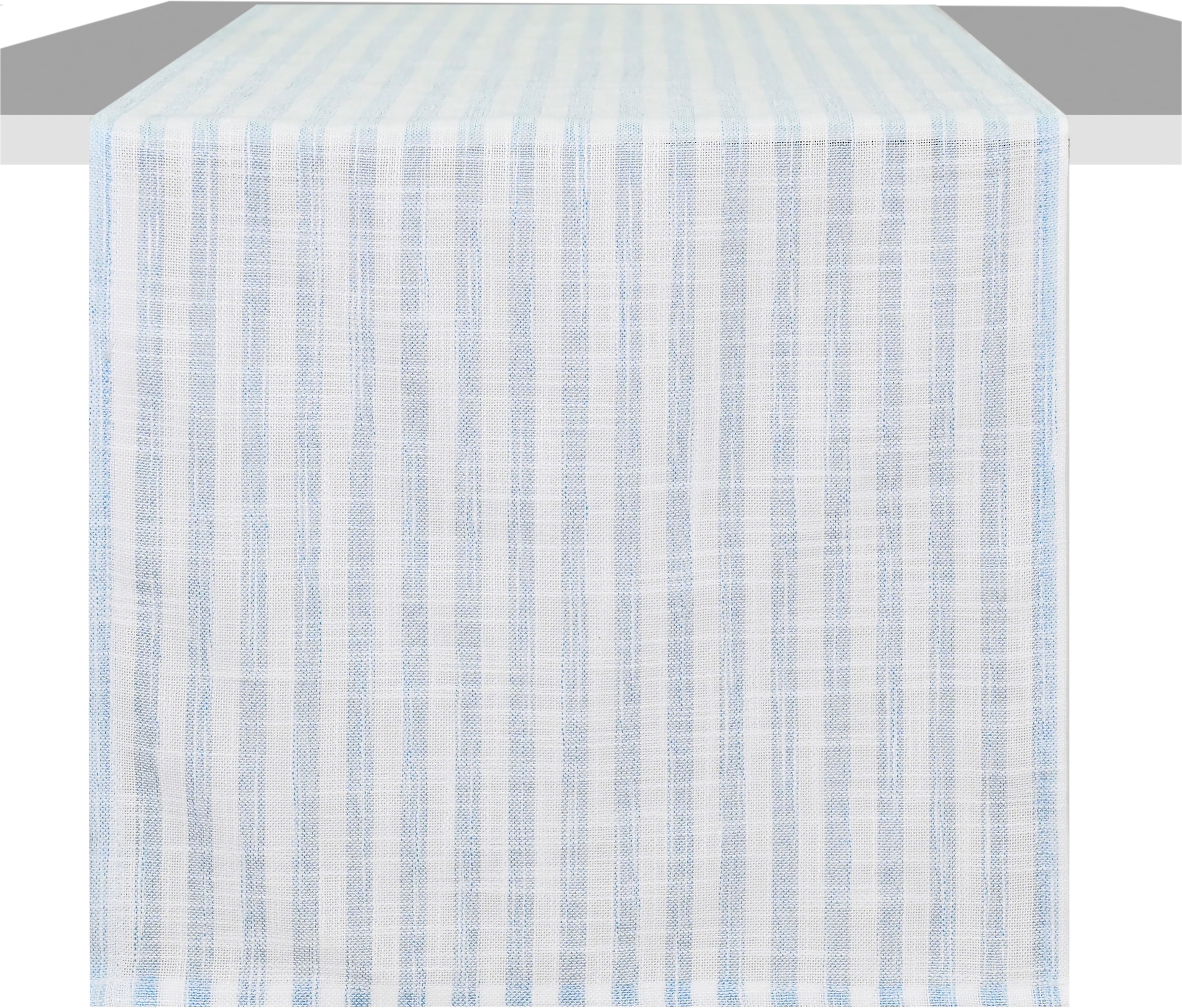 GOODproduct Chemin de table »Marric« chemin de table semi-transparent, aspect lin avec rayures