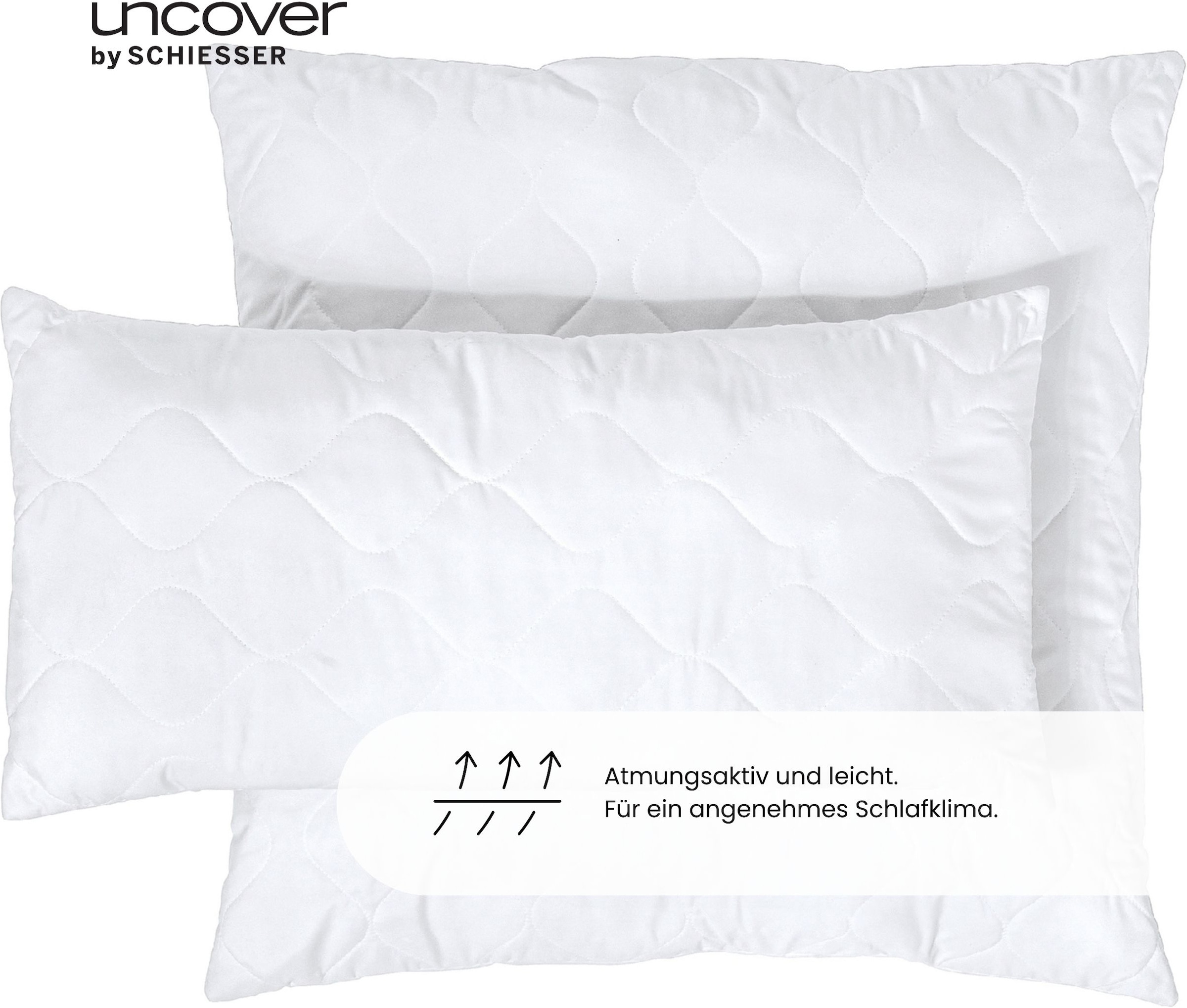 uncover by SCHIESSER Couette microfibre »Chelsea aus pflegeleichter Mikrofaser individuell anpassbare Füllung« normal 1 cuis tlg. remplissage en fibres de polyester recyclé