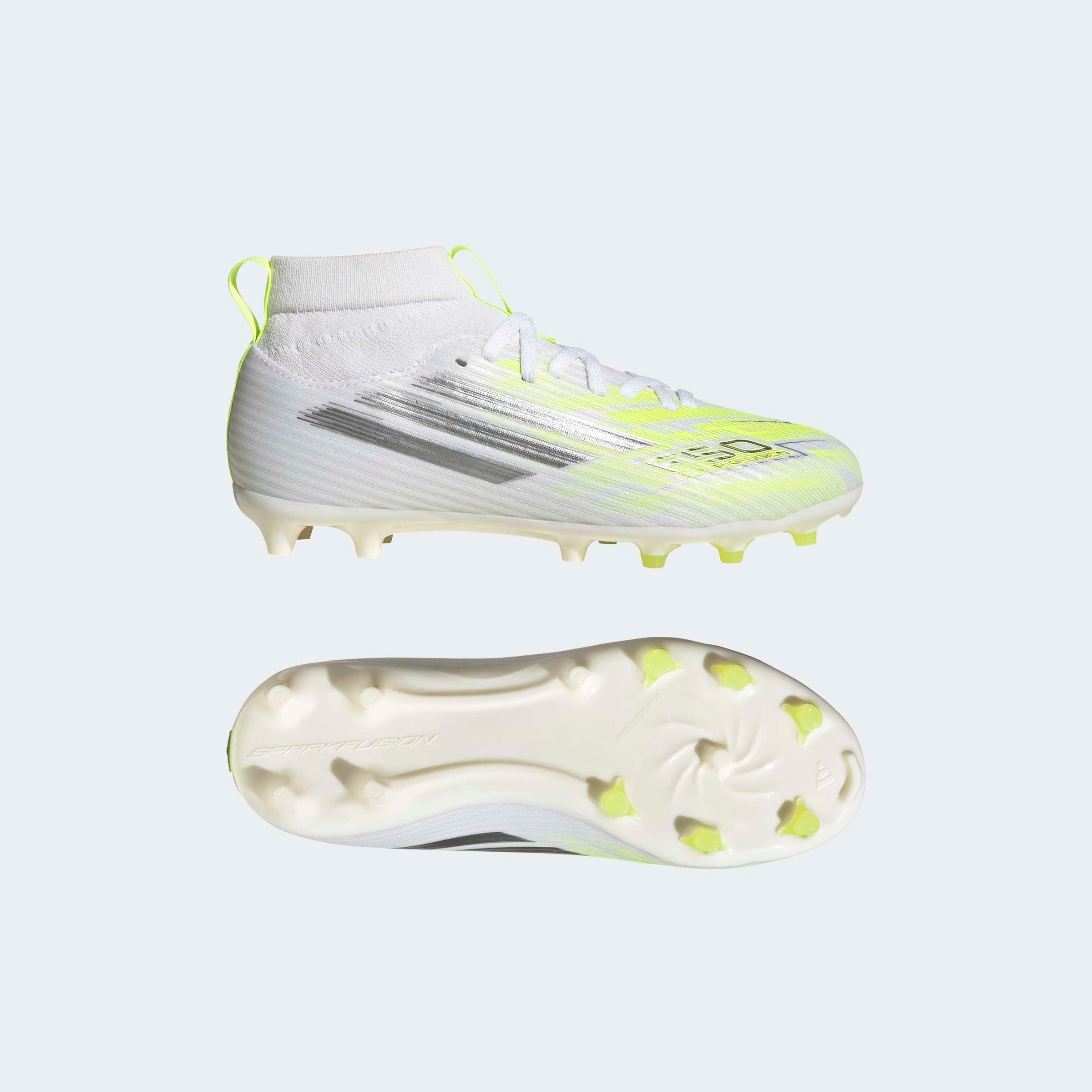 adidas Performance Chaussure de football »F50 SPARKFUSION LEAGUE MID CUT FIRM GROUND / ARTIFICIAL GROUND  KIDS«  für Rasen und Kunstrasenplätze geeignet, für Kinder & Jugendliche