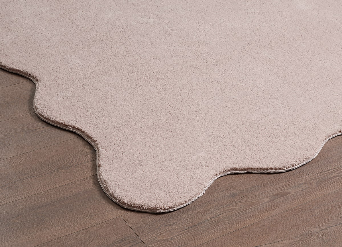 the carpet Teppich »Relax Scallop kuschelig & Super Soft,« wellenförmig Anti-Rutsch Unterseite, Waschbar bis 30 Grad, Felloptik,