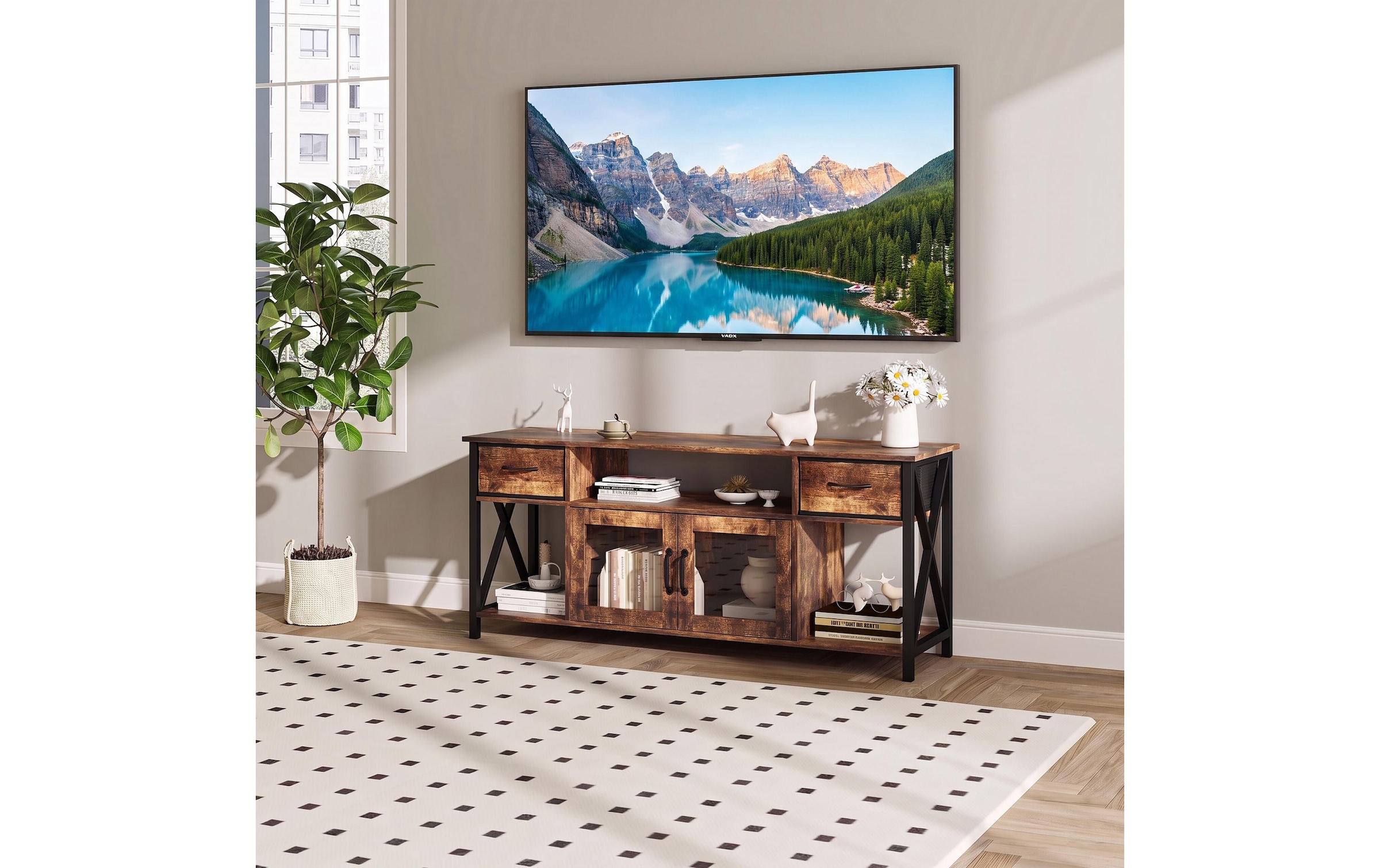 relaxdays Meuble TV »relaxdays TV Lowboard 180 x 40 cm«
