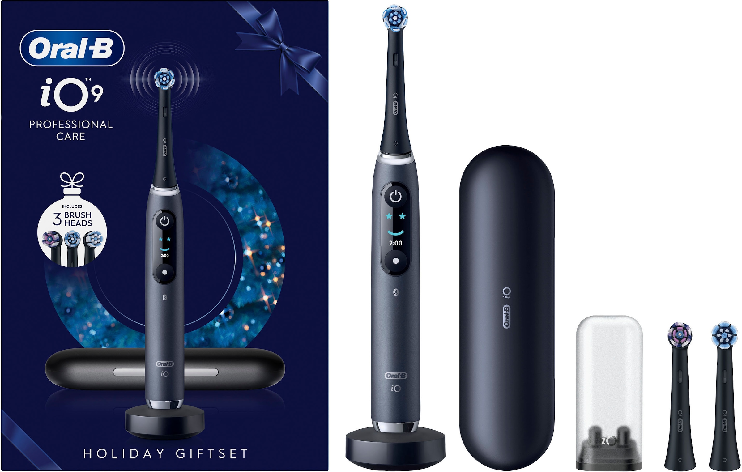 Oral-B Brosse à dents électrique »iO Series 9« 3 cuis Aufsteckbürsten édition cadeau, 7 modes de nettoyage, étui de voyage avec chargeur