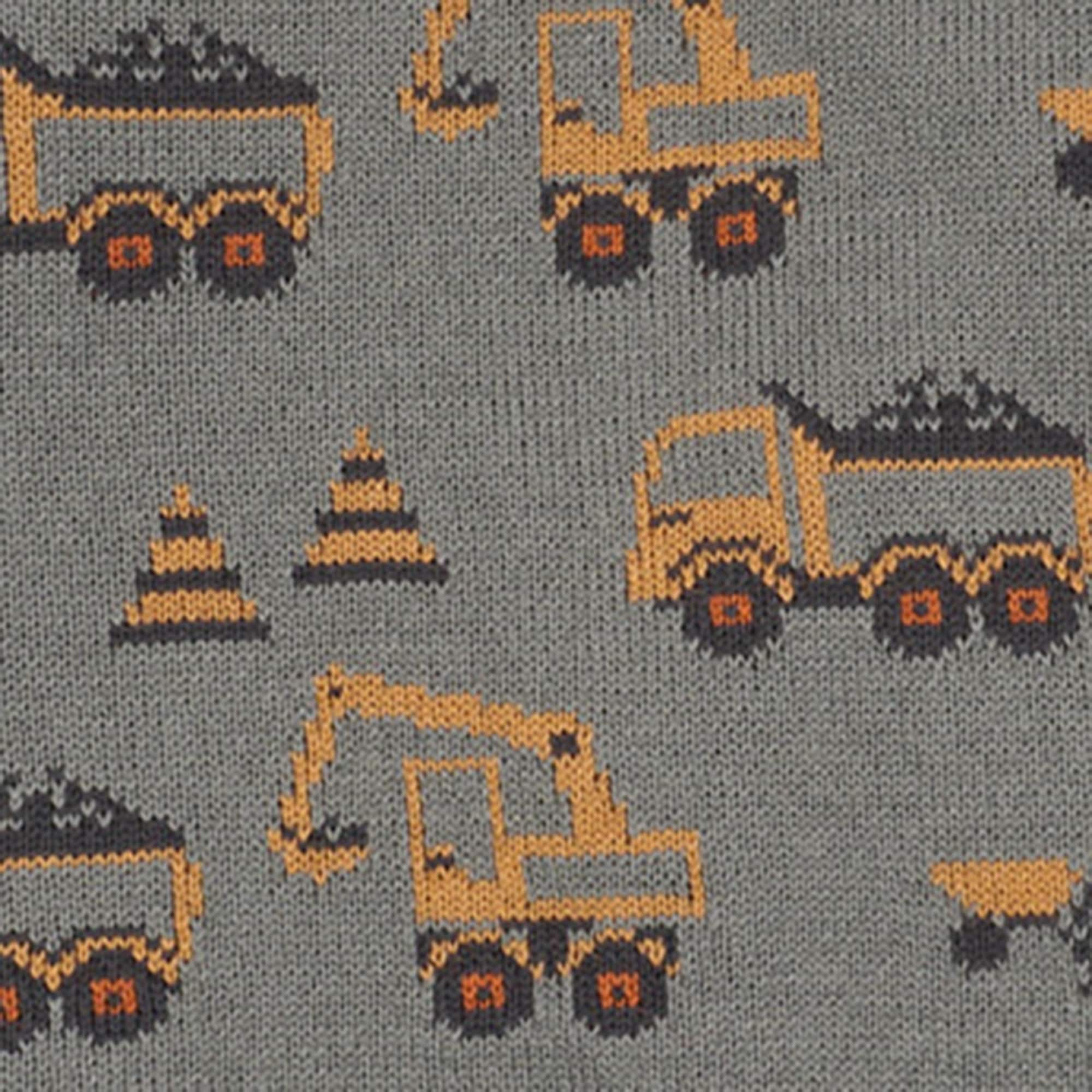 MAXIMO Bonnet tricoté Baumwolle, gefüttert, kontrastfarbener Bommel, Motiv