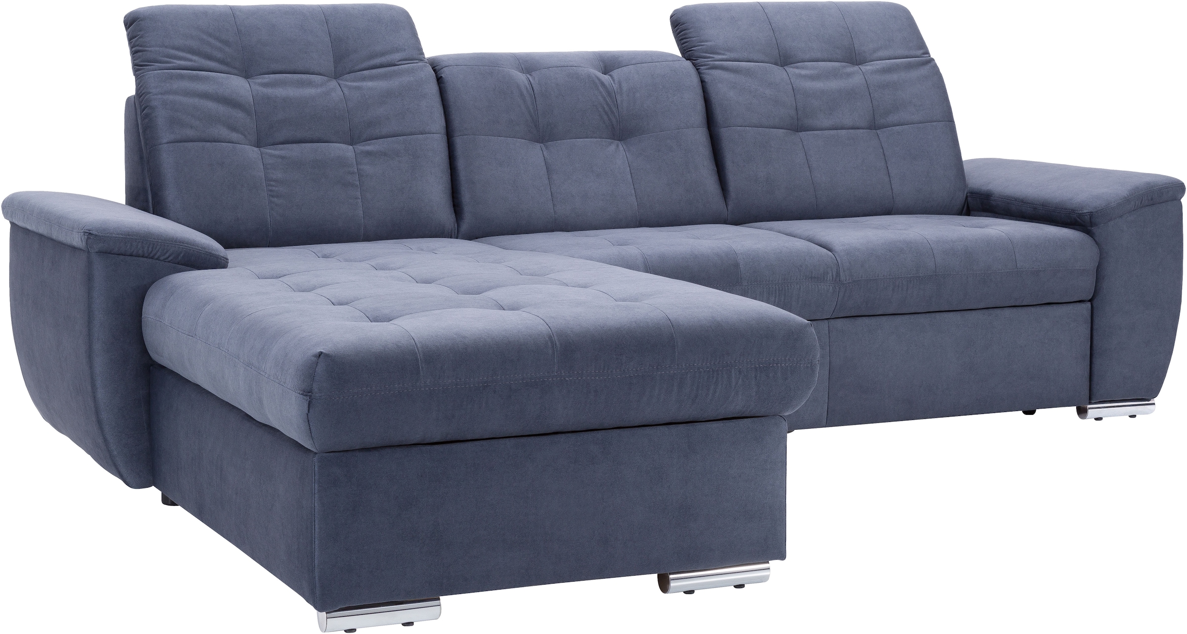 exxpo - sofa fashion Canapé d'angle »Derby Inkl. Kopfteilverstellung, wahlw. Bett & Bettkasten, L-Form« EXTRA an Komfort zum Relaxen, Entspannen und Wohlfühlen