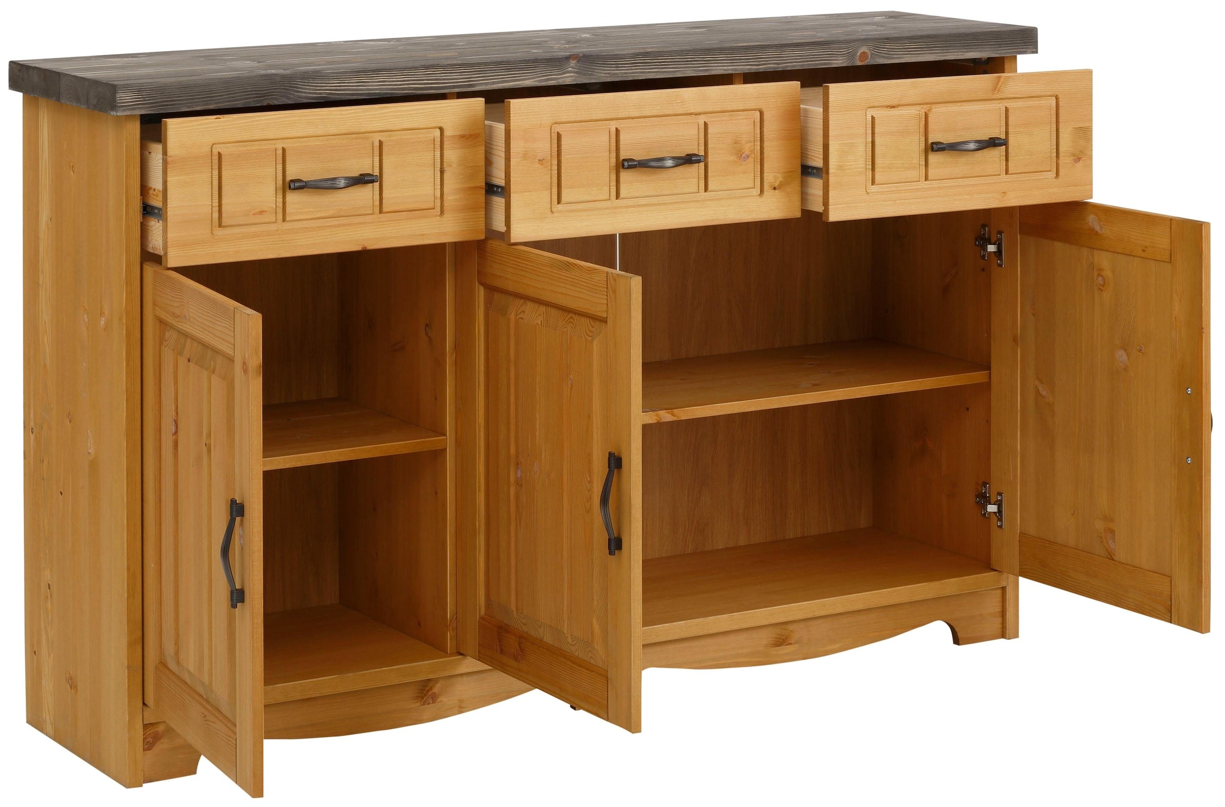 GOODproduct Sideboard »Trinidad Antique« Kommode, 148 cm, FSC® zertifiziertes Massivholz