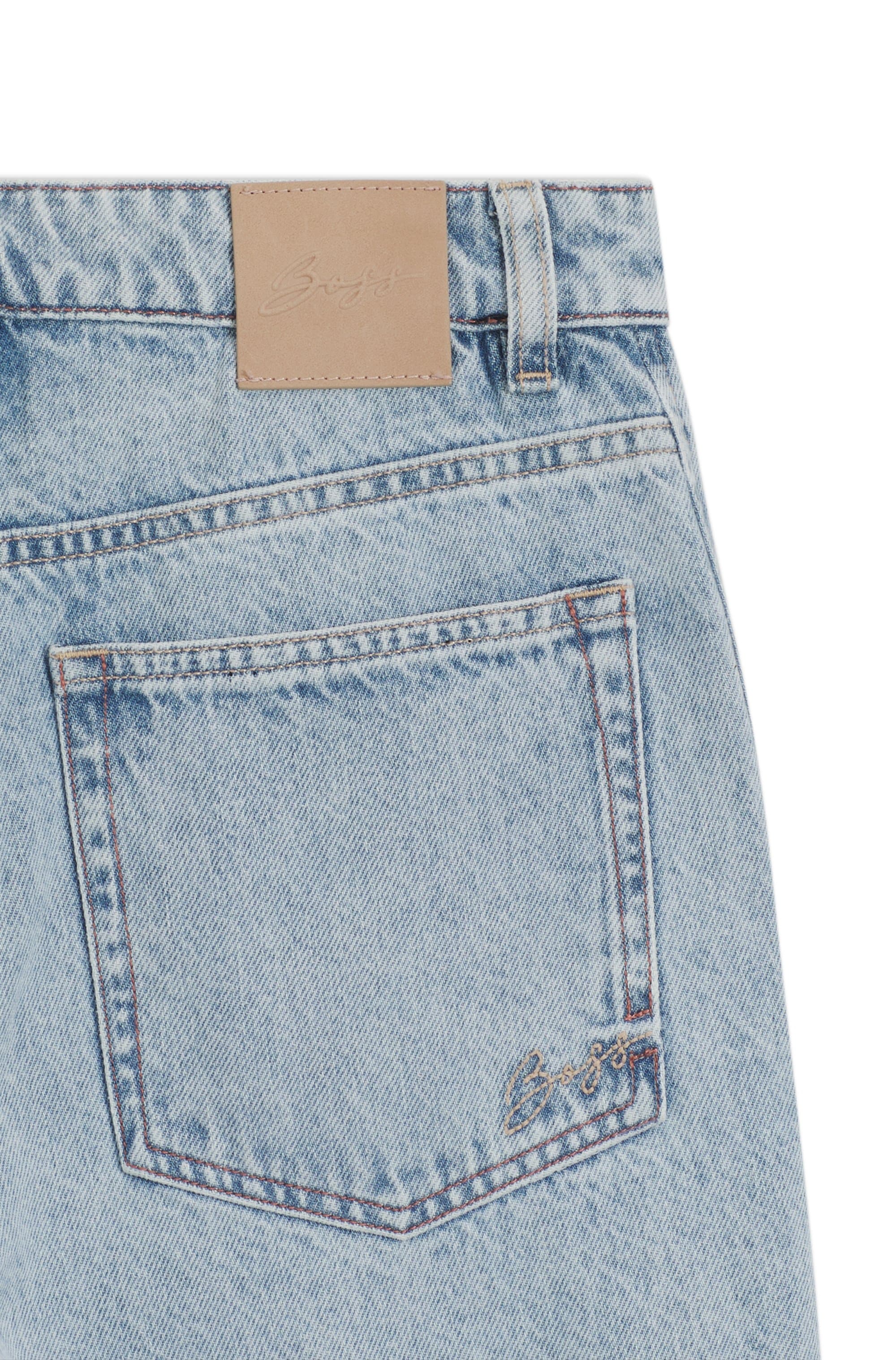 BOSS ORANGE Jeans taille haute »MARLENE SLIT HR Premium Damenmode« avec coupe large jambes, détails fente
