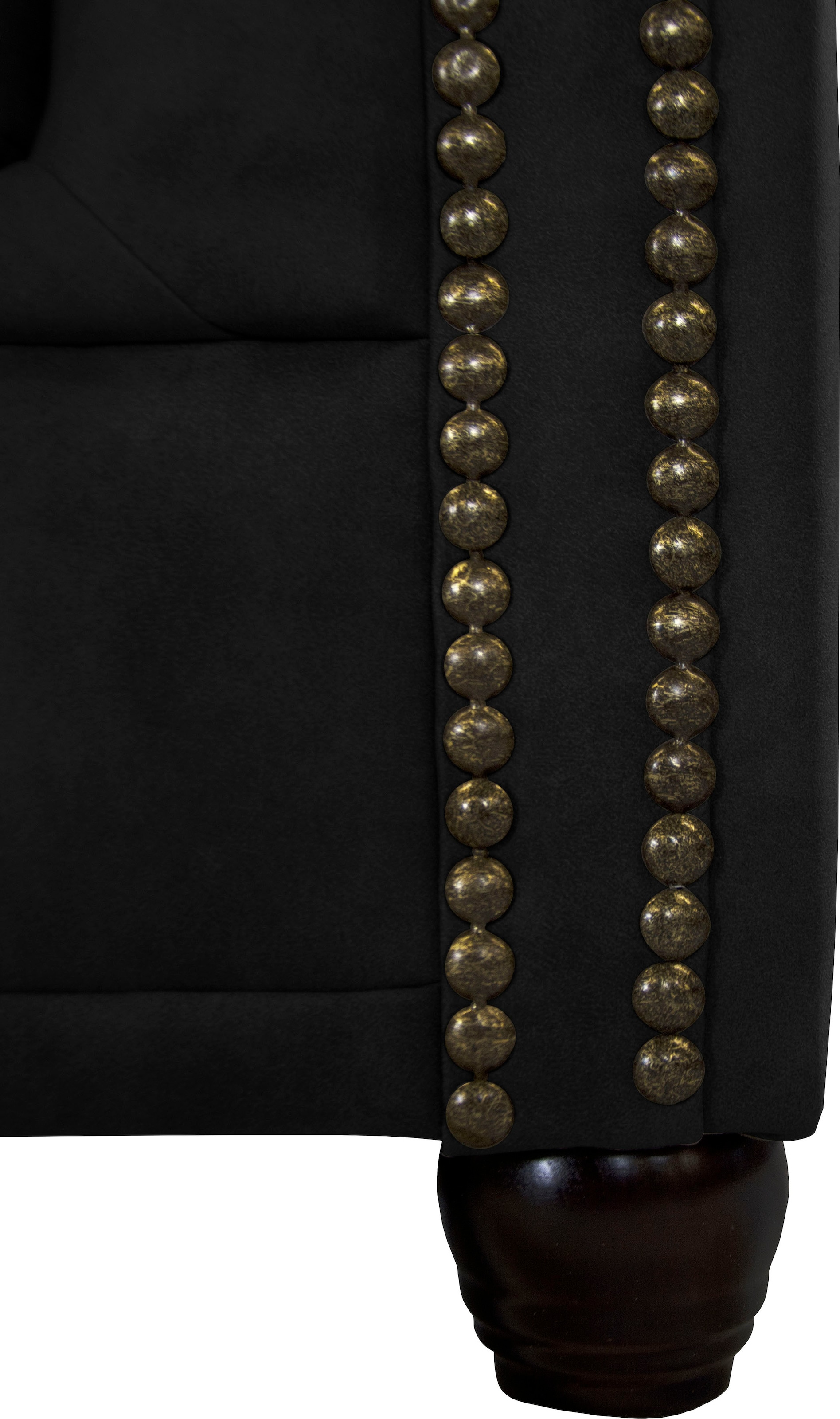 Home affaire Canapé Chesterfield »Rysum L-Form« Chesterfield-Optik mit Ottomanen-Abschluss