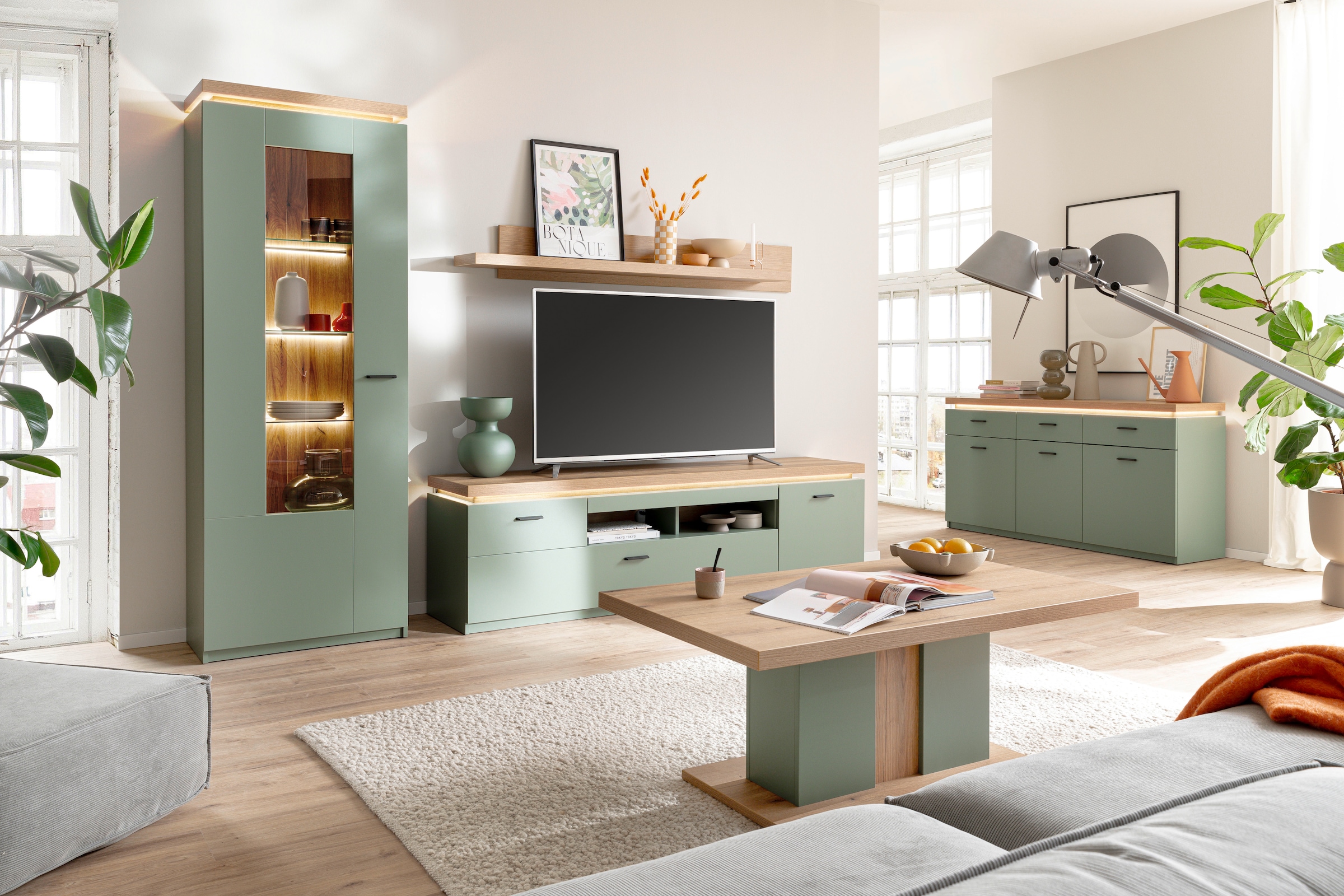 MCA furniture Meuble mural »MONIZ Wohnkomination 2« Komplett-Set, 3 cuis tlg.