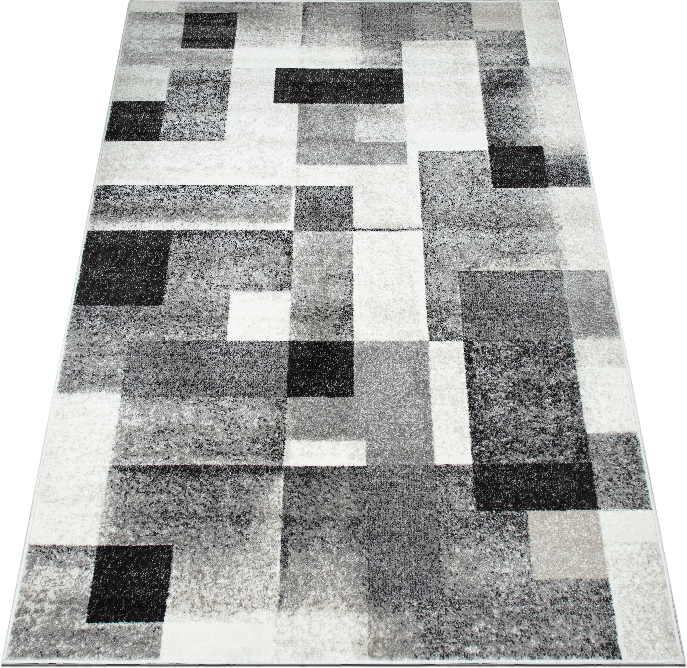 GOODproduct Tapis »Corine« Rectangulaire 9 mm Höhe mit besonders weichem Flor, Kurzflor, modernes Karo-Design,
