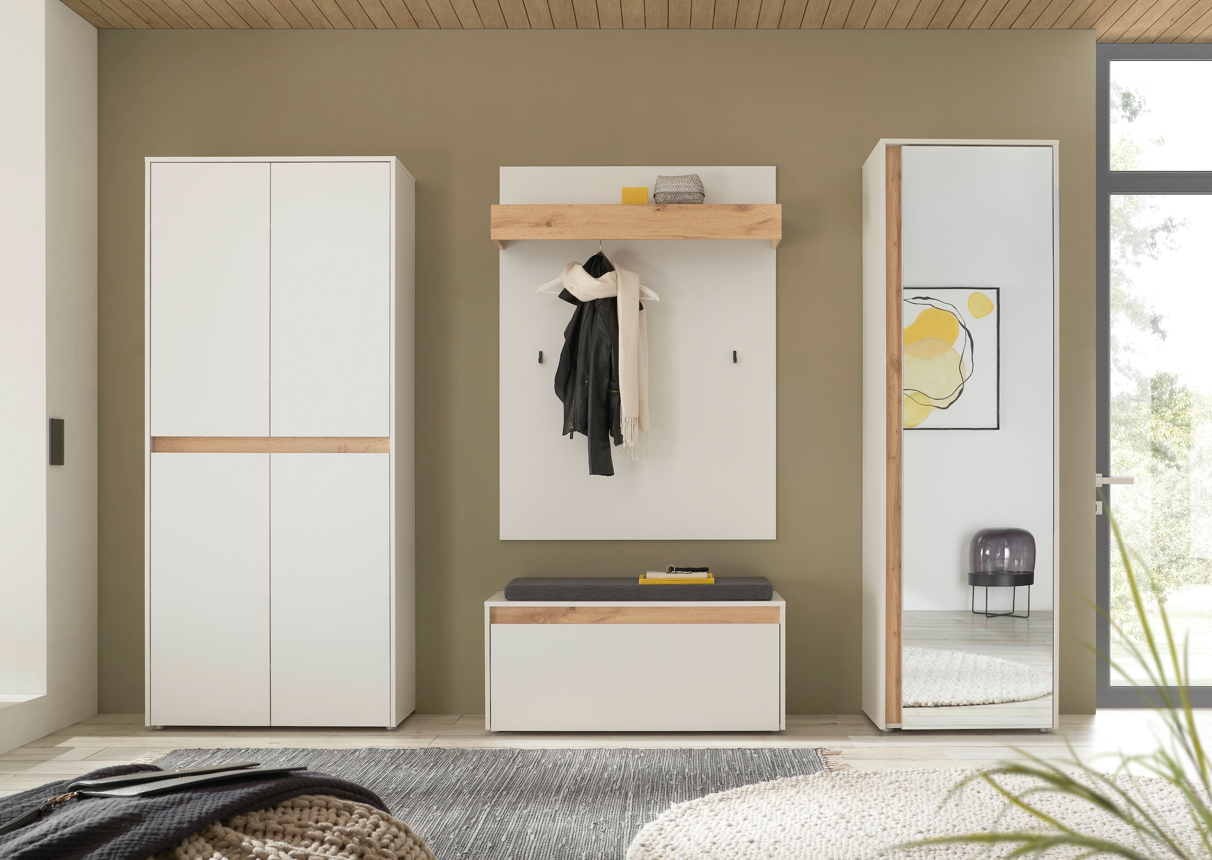 INOSIGN Garderoben-Set »City/Giron, moderne Garderobe, viel Stauraum, ca. 40 Schuhe« Set, 4 Stk. tlg.