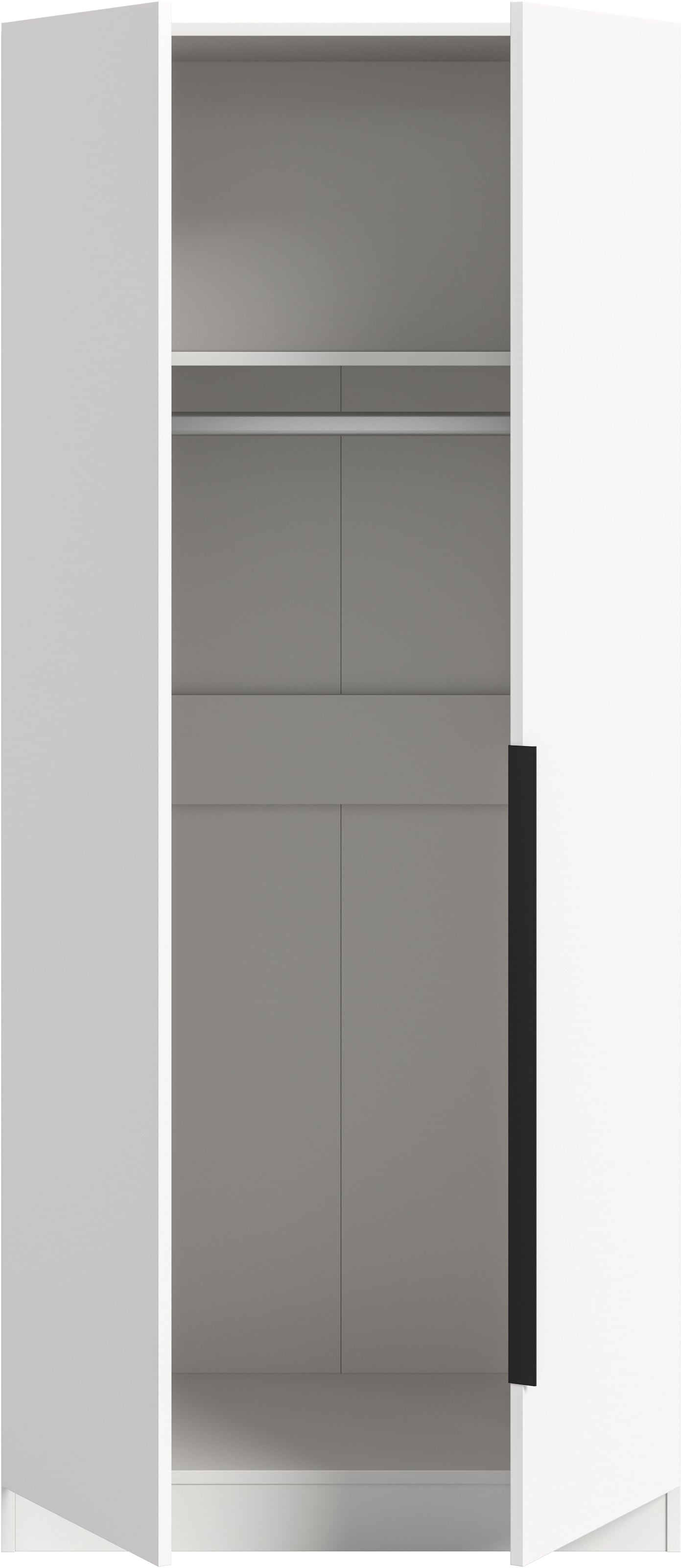 Home affaire Kleiderschrank »Skarde Schlafzimmerschrank, Garderobe, Schrank« Otto Bestseller Garderobe Schlafzimmerschrank,  Breite: 80 cm, weiss, Kleiderstange, Einlegeboden