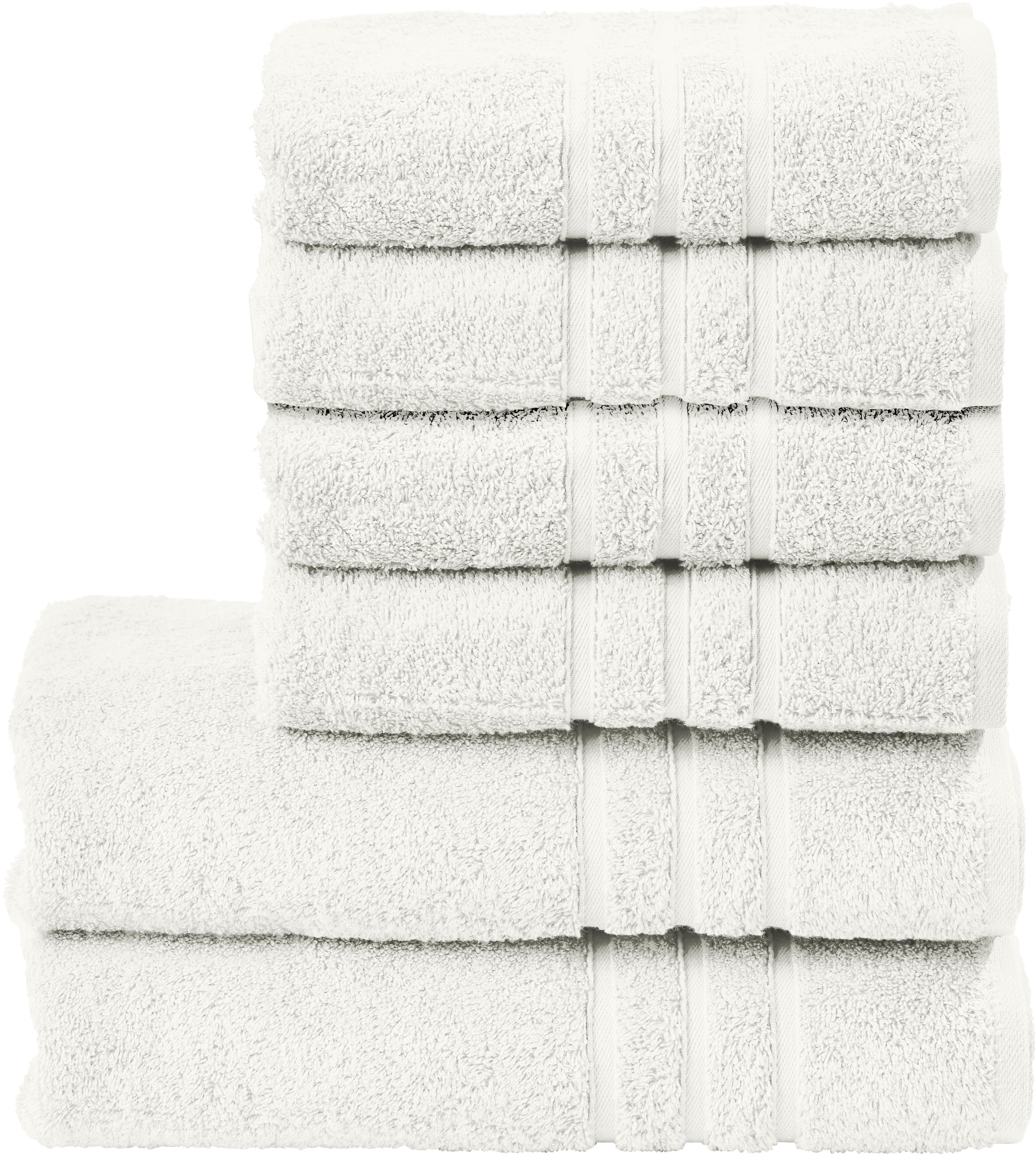 done.® Handtuch Set »Daily Uni« Set 6 tlg. Walkfrottier saugfähiges Walkfrottier, in verschiedenen Set Varianten erhältlich