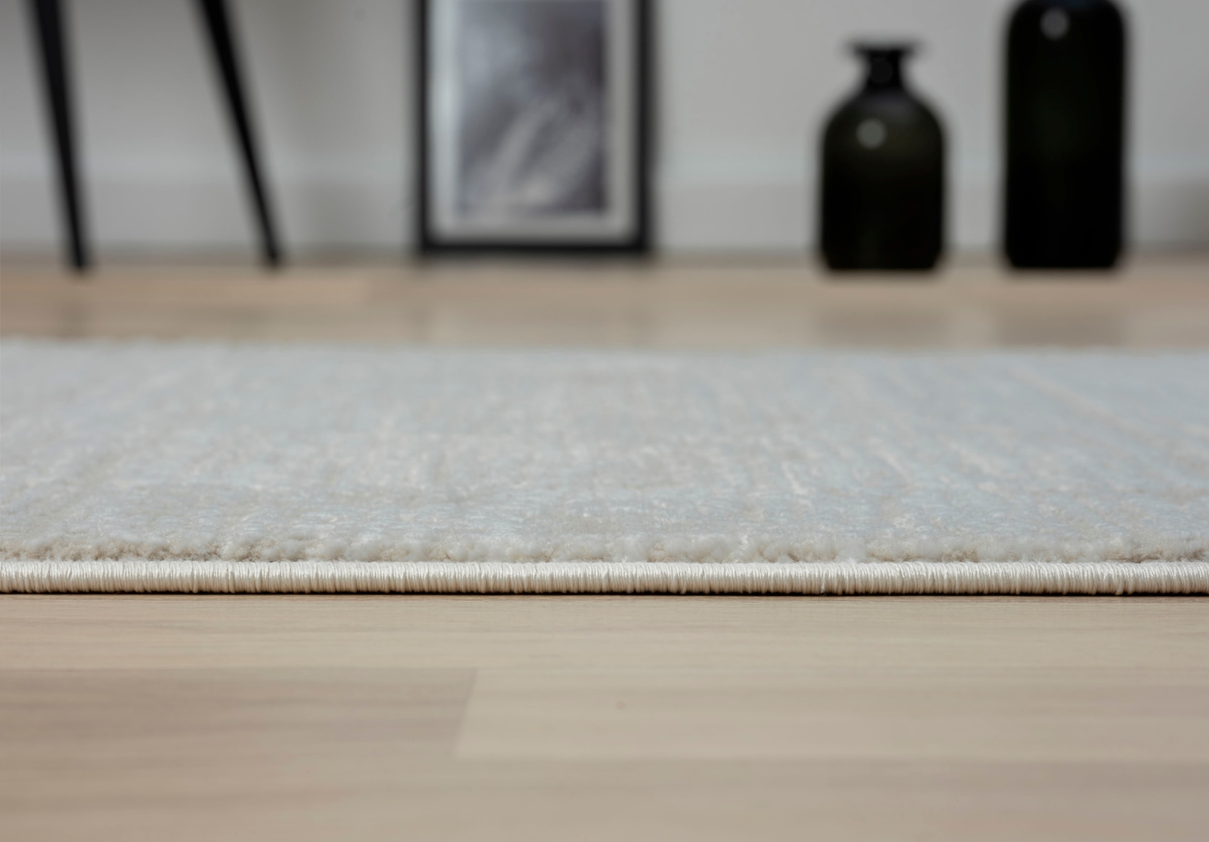 Myflair Möbel & Accessoires Teppich »My Heaven, LAGERRÄUMUNG!« rechteckig 10 mm Höhe Kurzflor, Scandi-Look, besonders weich durch Microfaser, mit Fransen