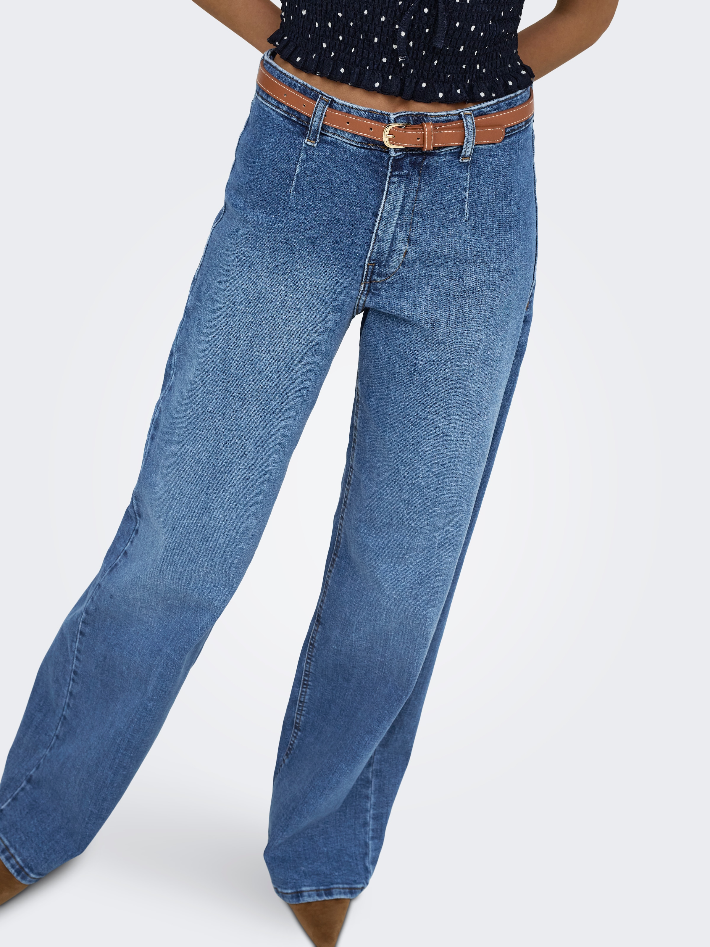 ONLY »ONLMADISON HW WIDE BELT DNM TAI635« Baumwollmischung