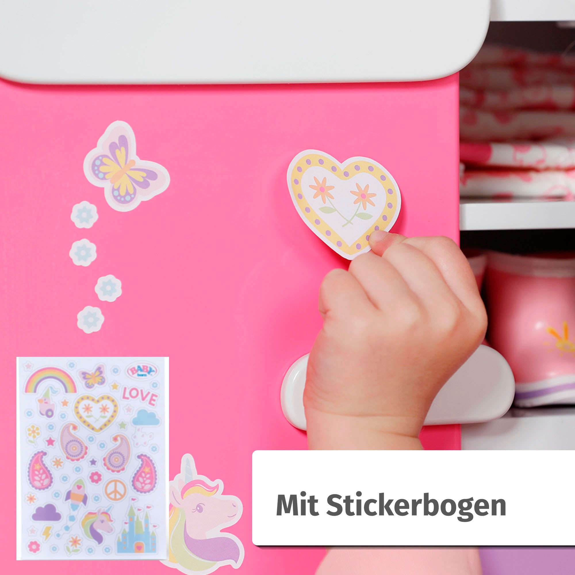 Baby Born Armoire à vêtements de poupée »Regenbogen« mit Licht- und Soundeffekt