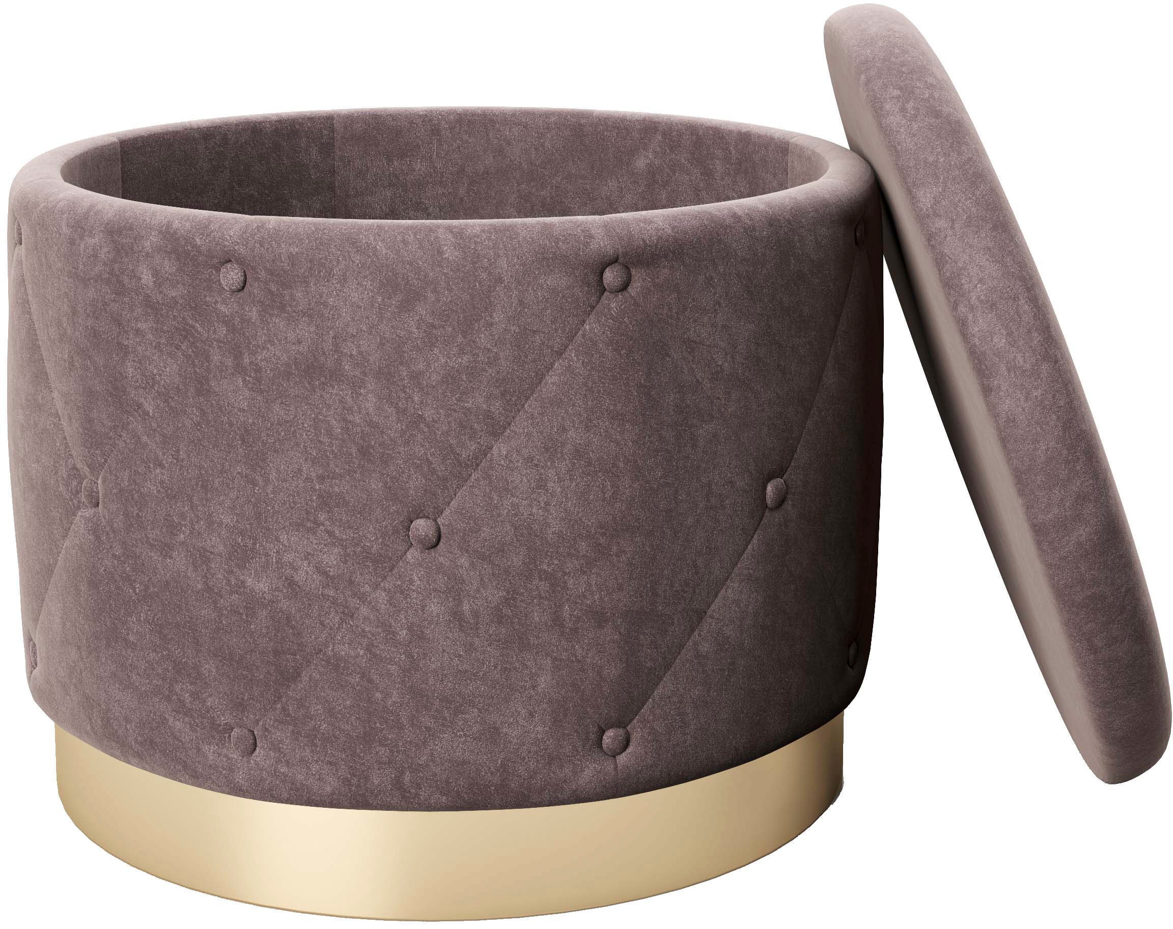 PLAYBOY Pouf »LIZ« Couvercle amovible, rangement intérieur pour couvertures, coussins et autres