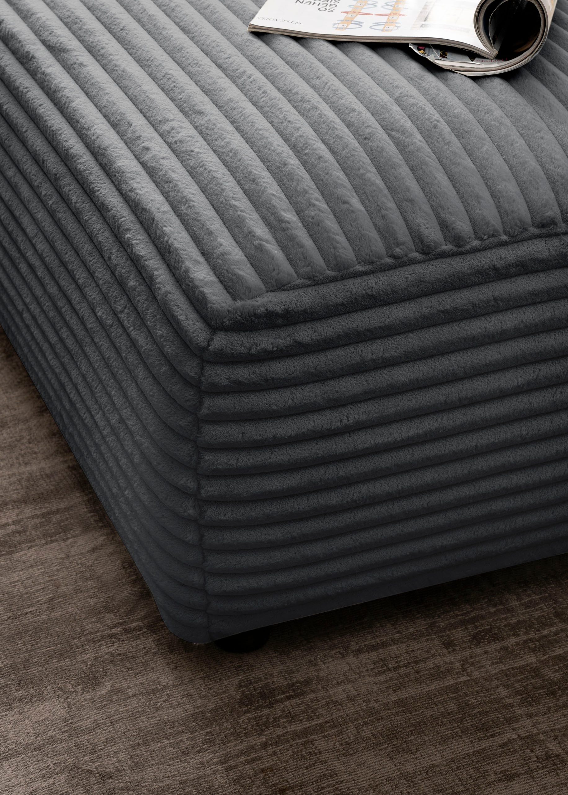 Home affaire Polsterecke »BAKELS, Ecksofa-Set mit Hocker, L-Form mit Schlaffunktion« Ecksofa-Set (incl. Hocker) im trendigen Megacord