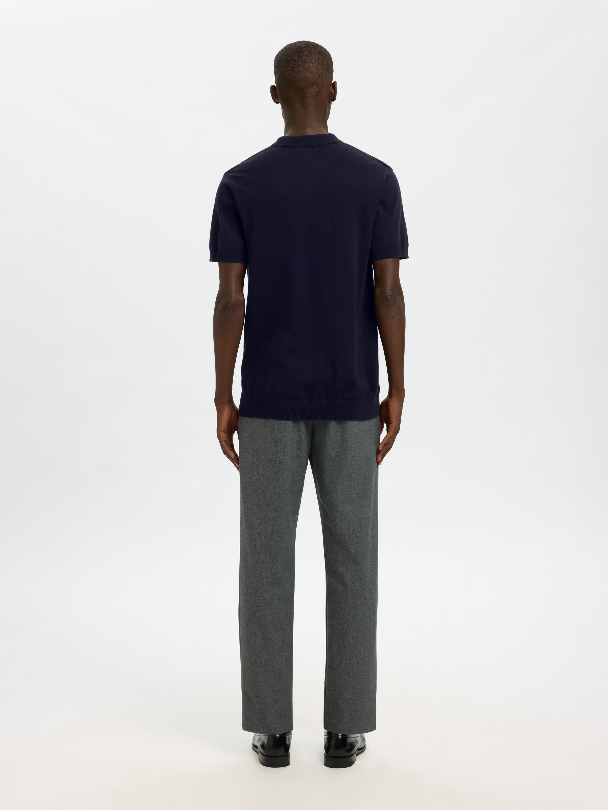 SELECTED Polo »SLHBERG SS KNIT POLO NOOS« en maille fine
