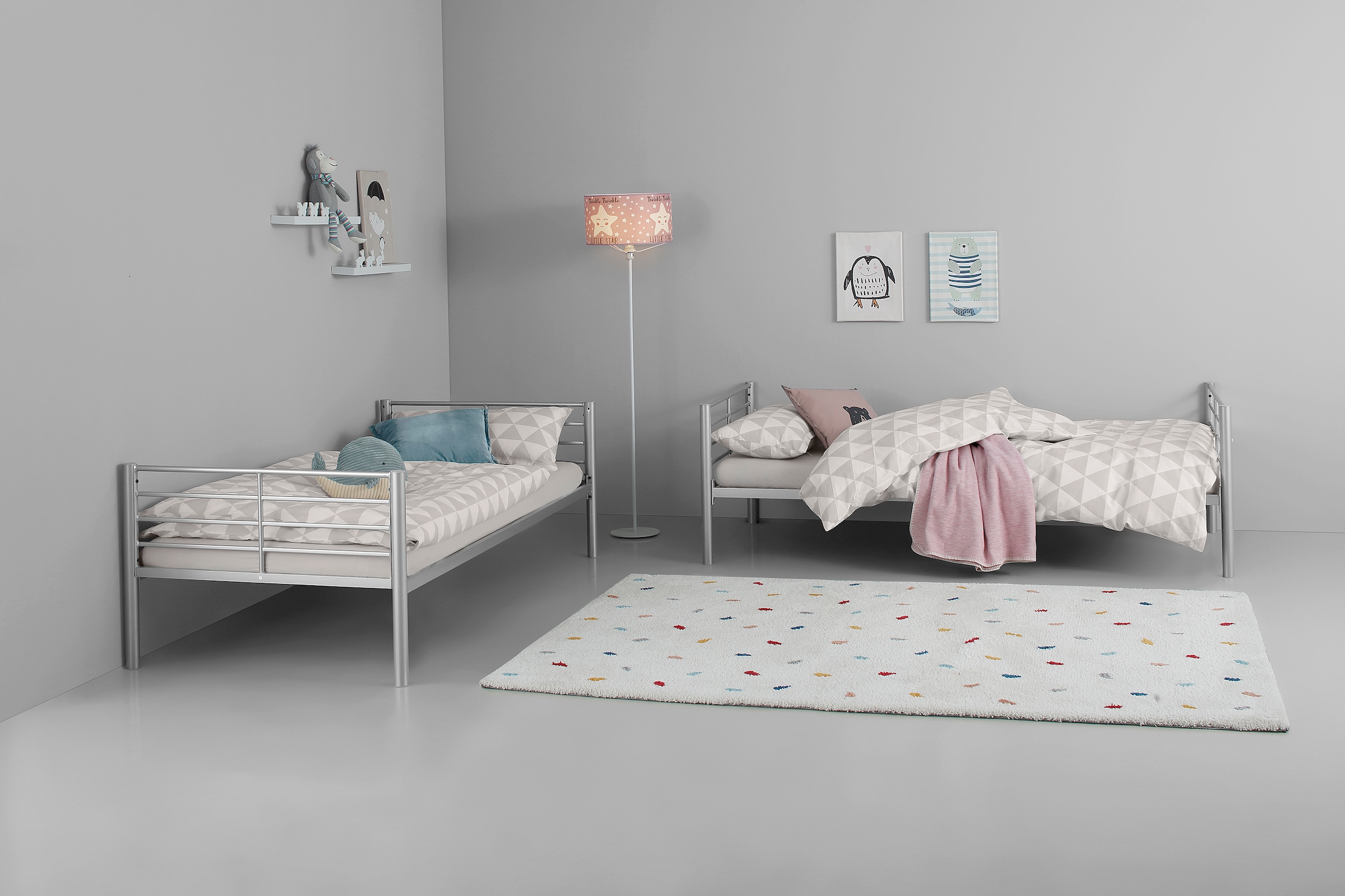 GOODproduct Lit superposé »Hayo,  Metallbett, Stockbett« teilbar in 2 Einzelbetten,  perfekt für kleine Räume, mehrere Farben, (B/T/H) ca. 208/97/160 cm