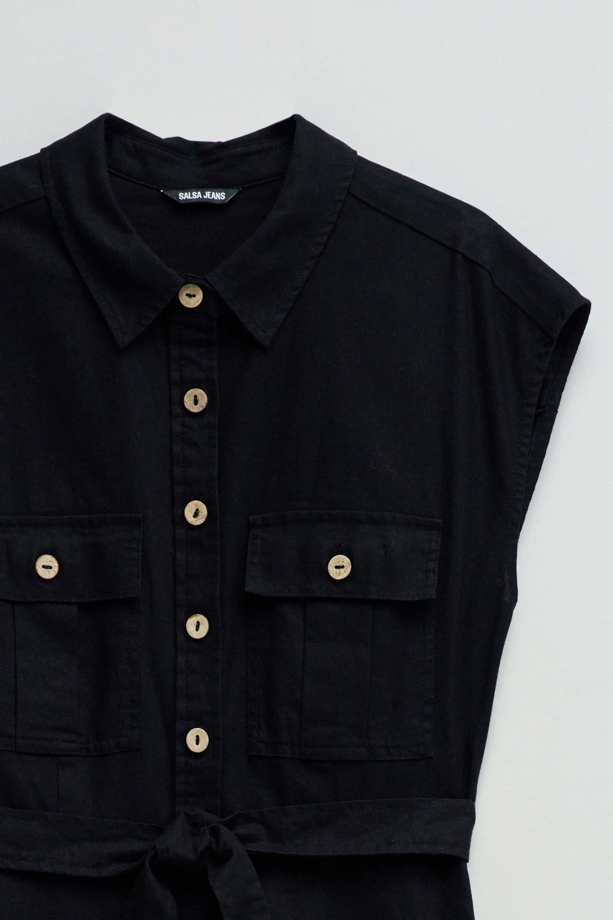 Salsa Robe midi »Salsa Jeans Midikleid Sleeveless Shirt Dress«